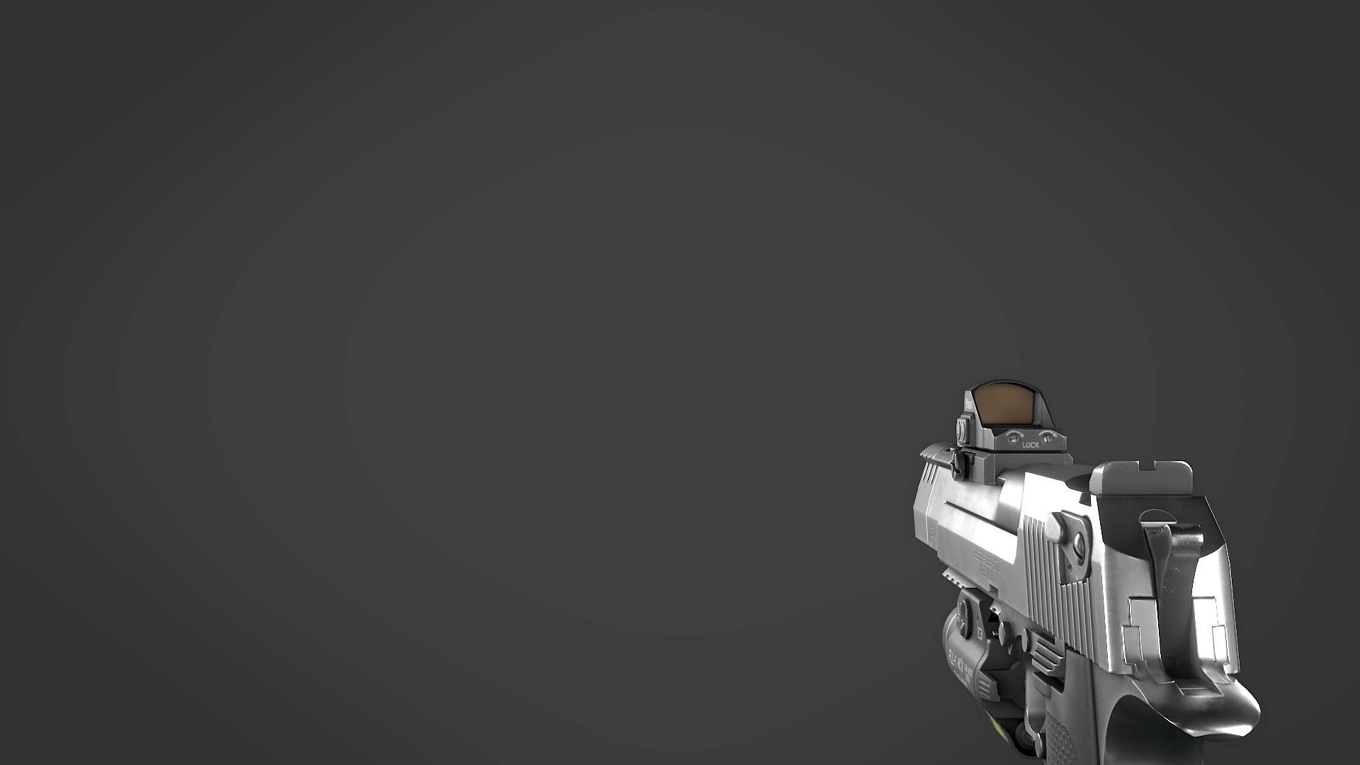 Desert Eagle with Modifications and Skins Low-poly 3D model_10