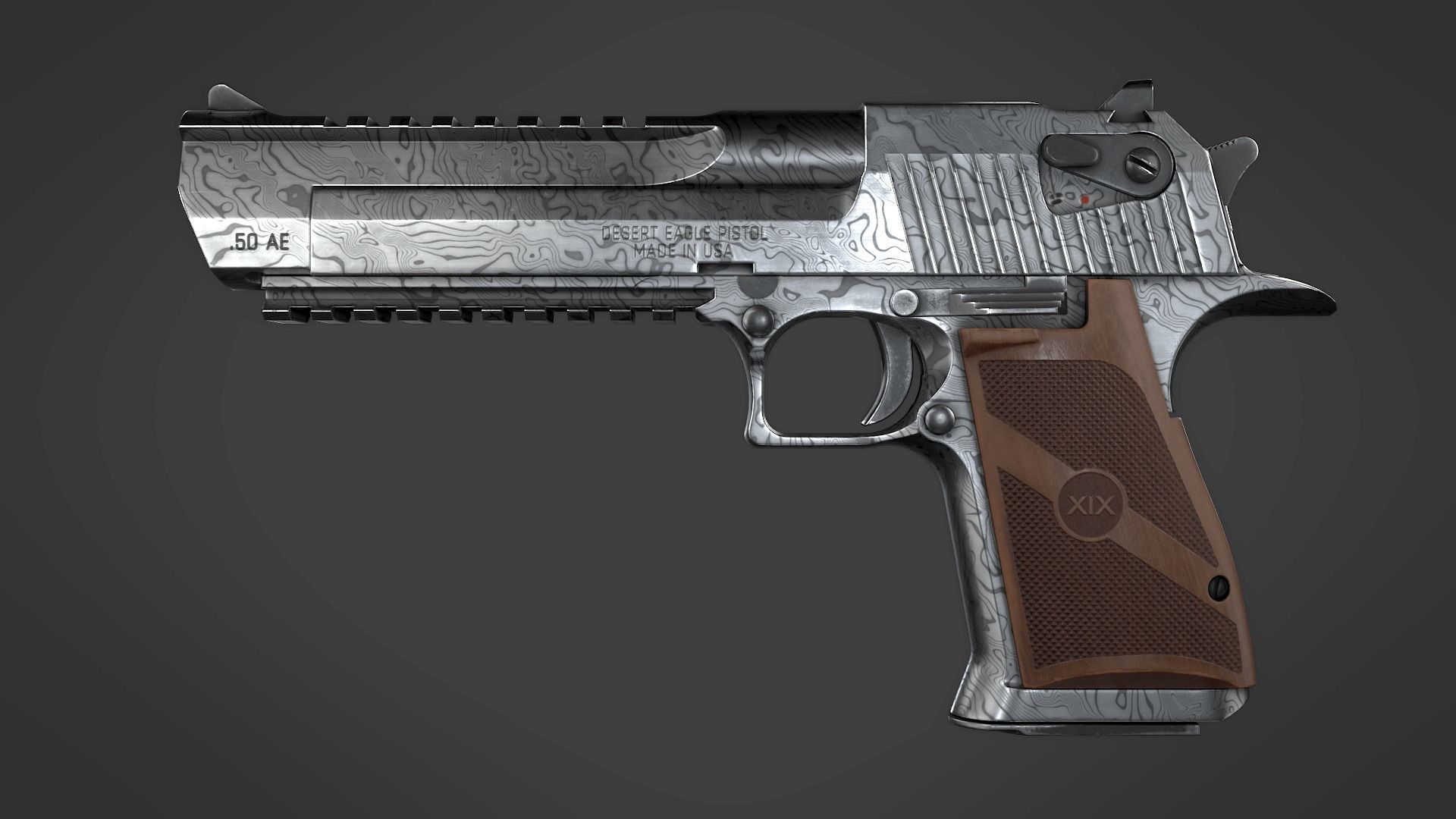 Desert Eagle with Modifications and Skins Low-poly 3D model_22