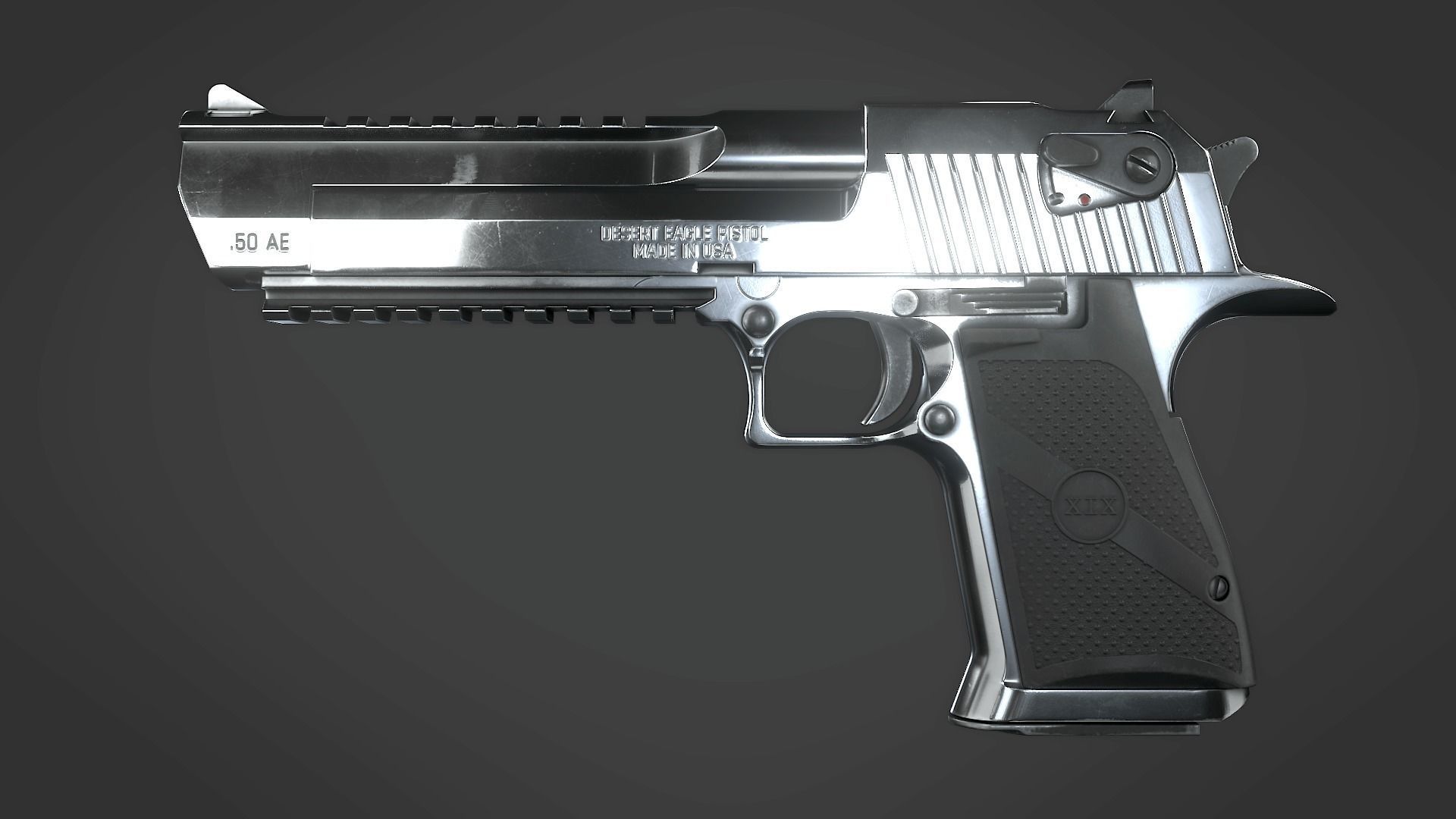 Desert Eagle with Modifications and Skins Low-poly 3D model_21