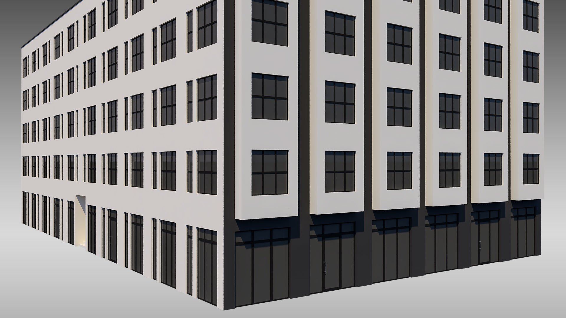 Apartment Building 006 3D model_5