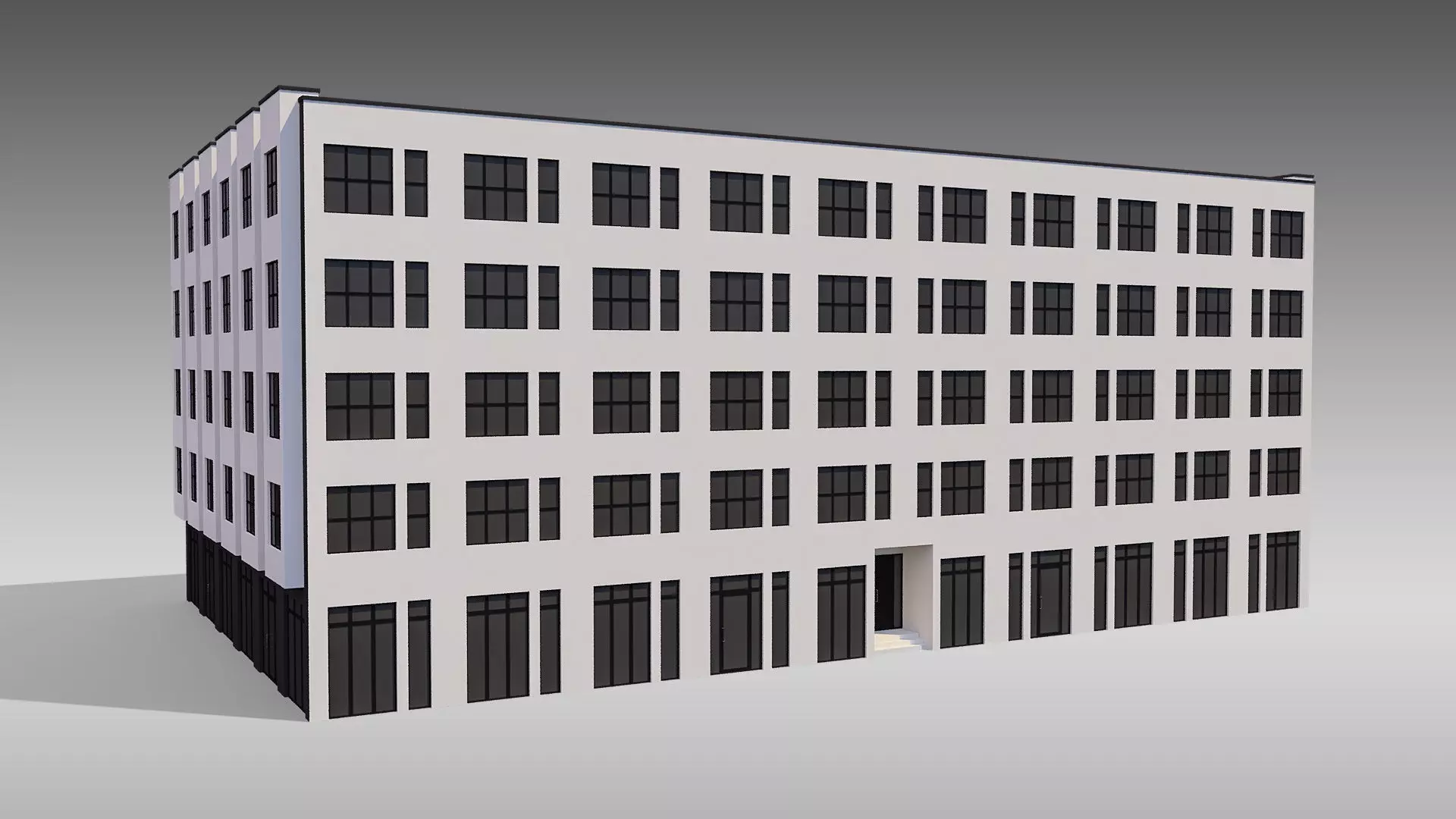Apartment Building 006 3D model_0