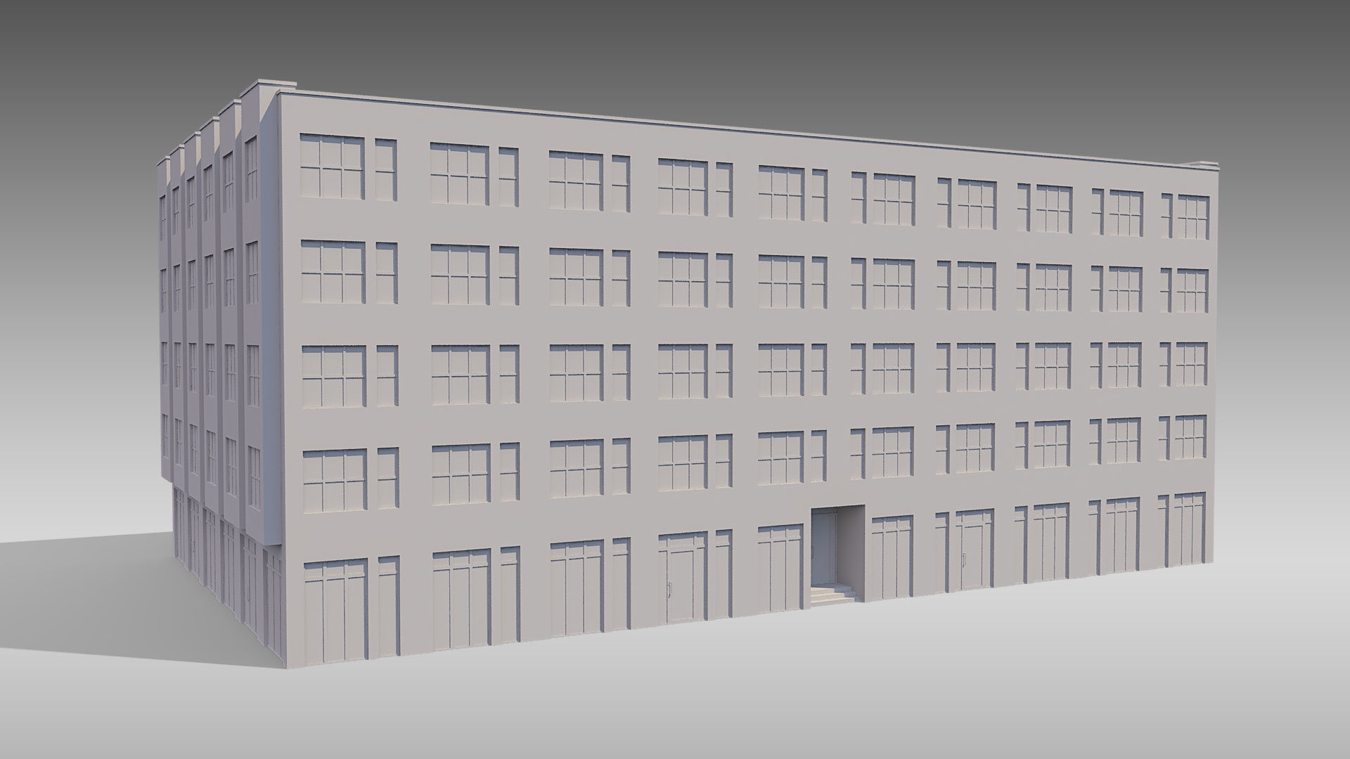 Apartment Building 006 3D model_9