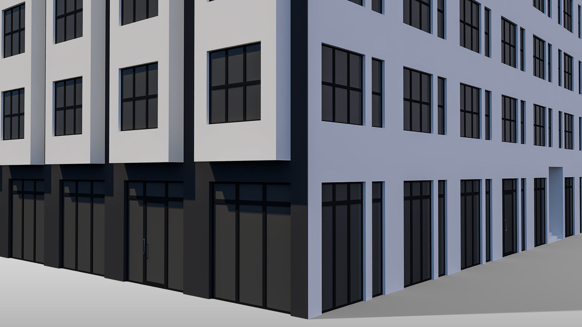 Apartment Building 006 3D model_6