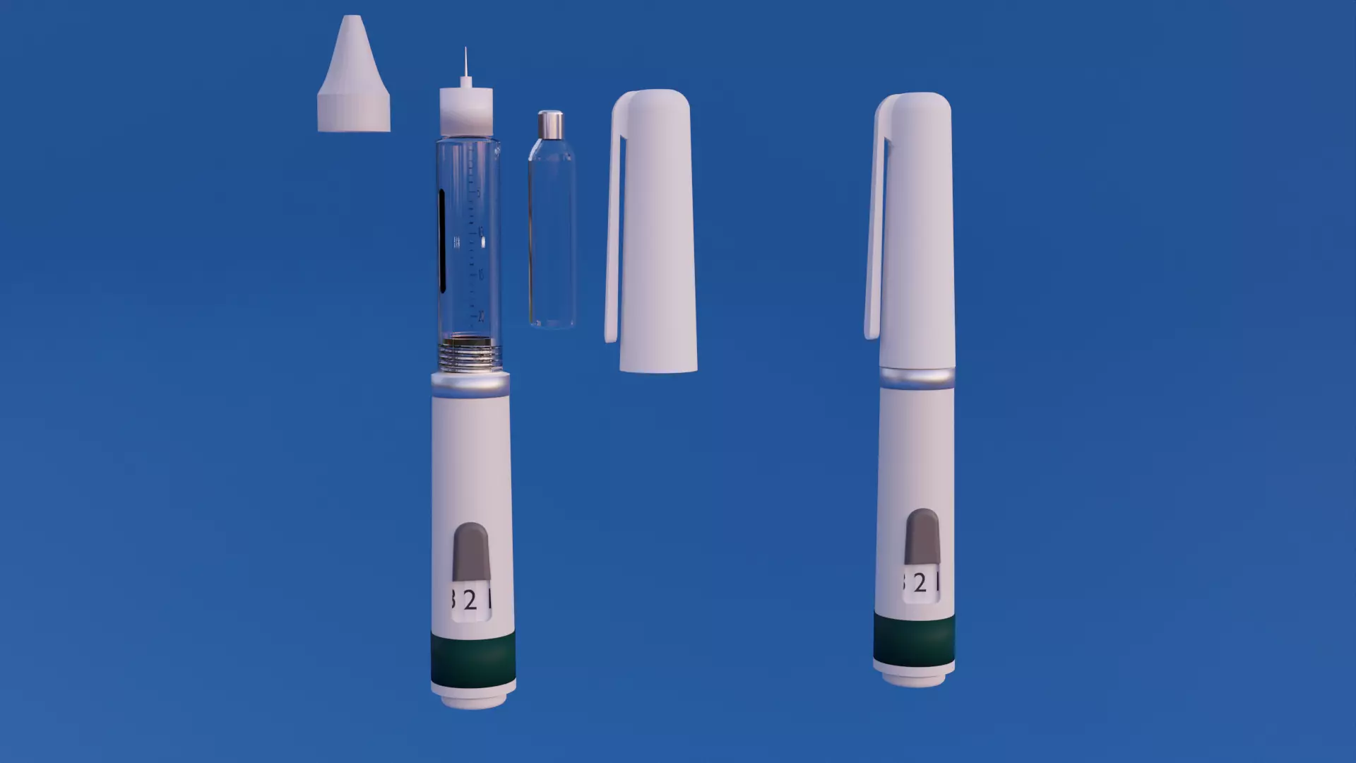 Insulin pens 3D Model 3D model