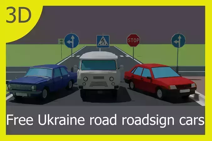 free Ukraine road roadsign cars