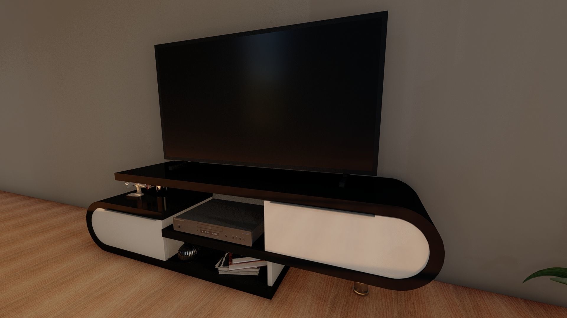 tv table 3D model_4