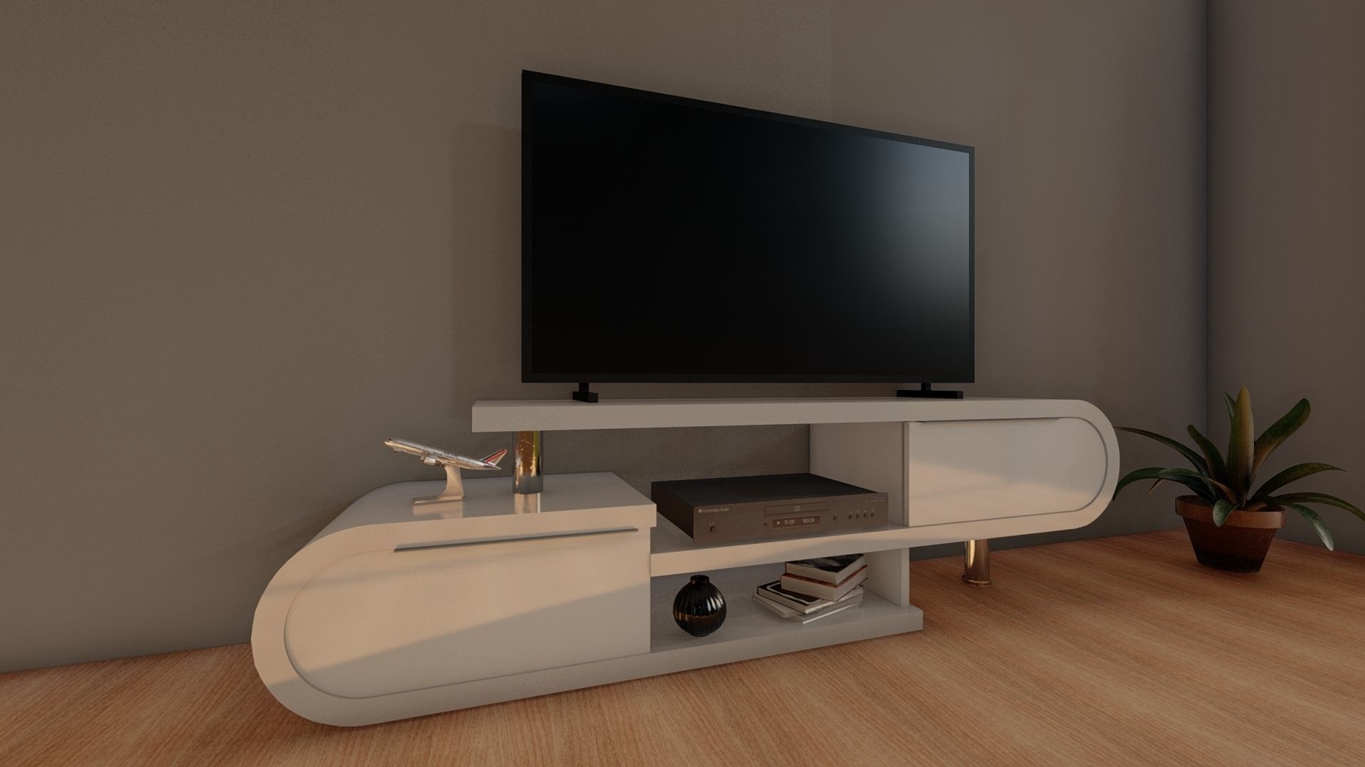 tv table 3D model_6