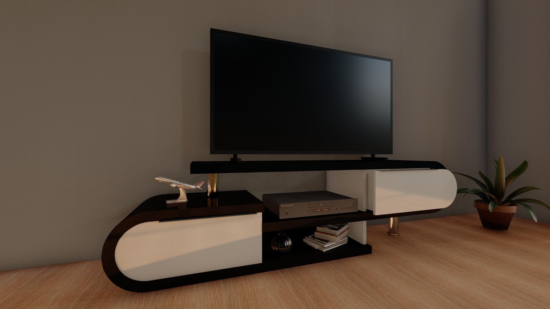 tv table 3D model_3