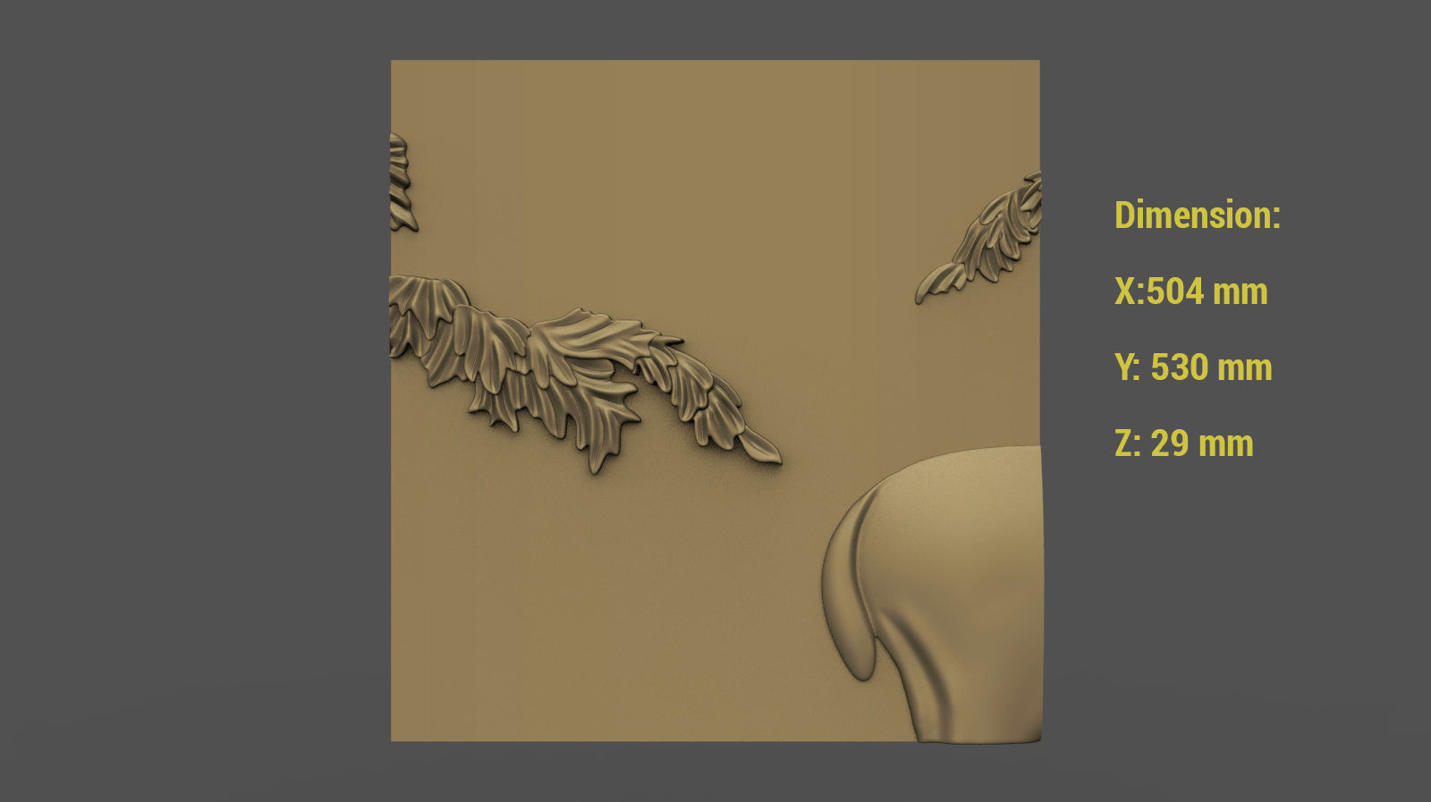 Buffet with Deer  Carving Model 3D print model_8