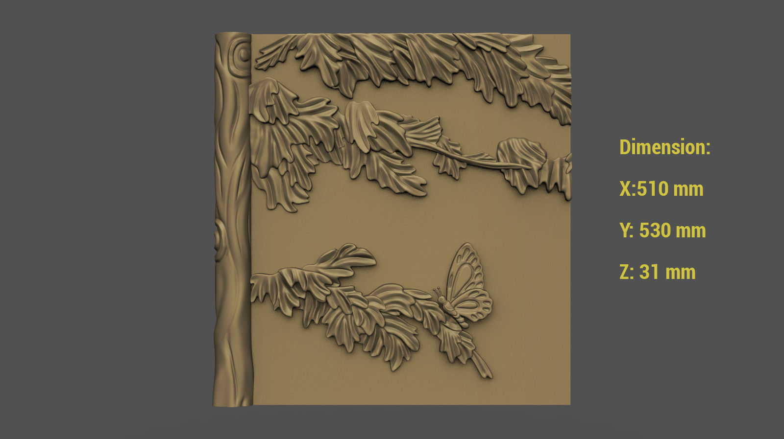 Buffet with Deer  Carving Model 3D print model_10