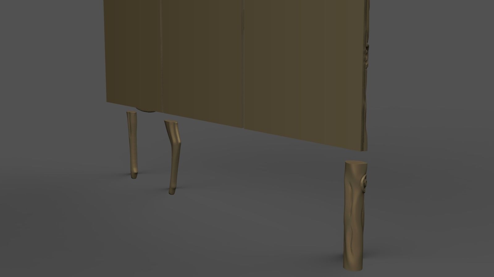 Buffet with Deer  Carving Model 3D print model_13