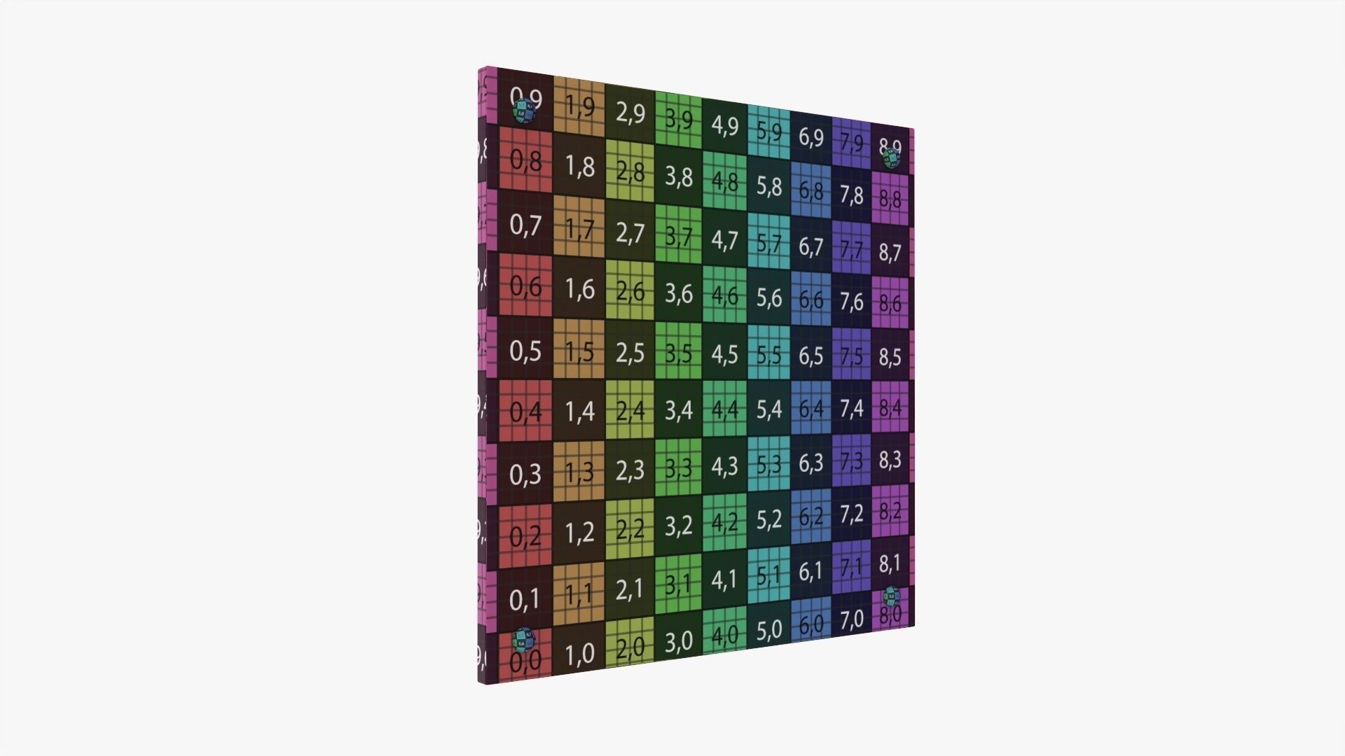 Nameplate logo signage mockup 03 3D model_7