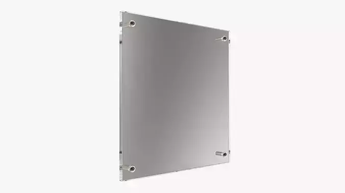 Nameplate logo signage mockup 03 3D model