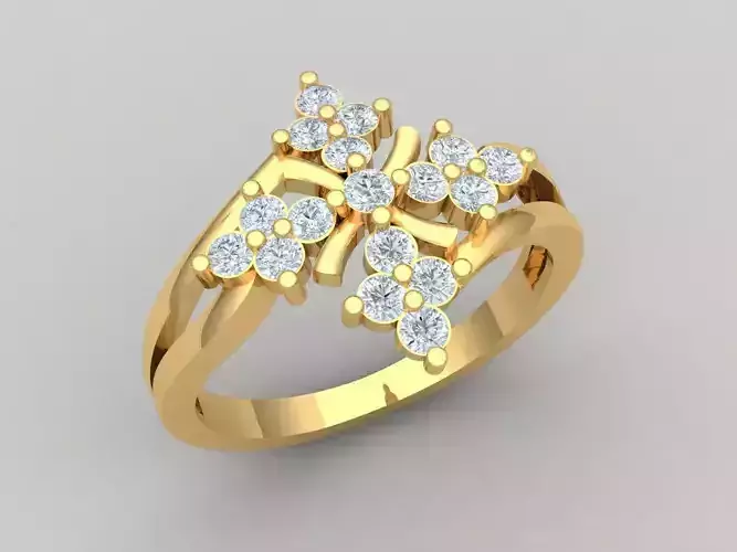 Four Design Ring 3d model 