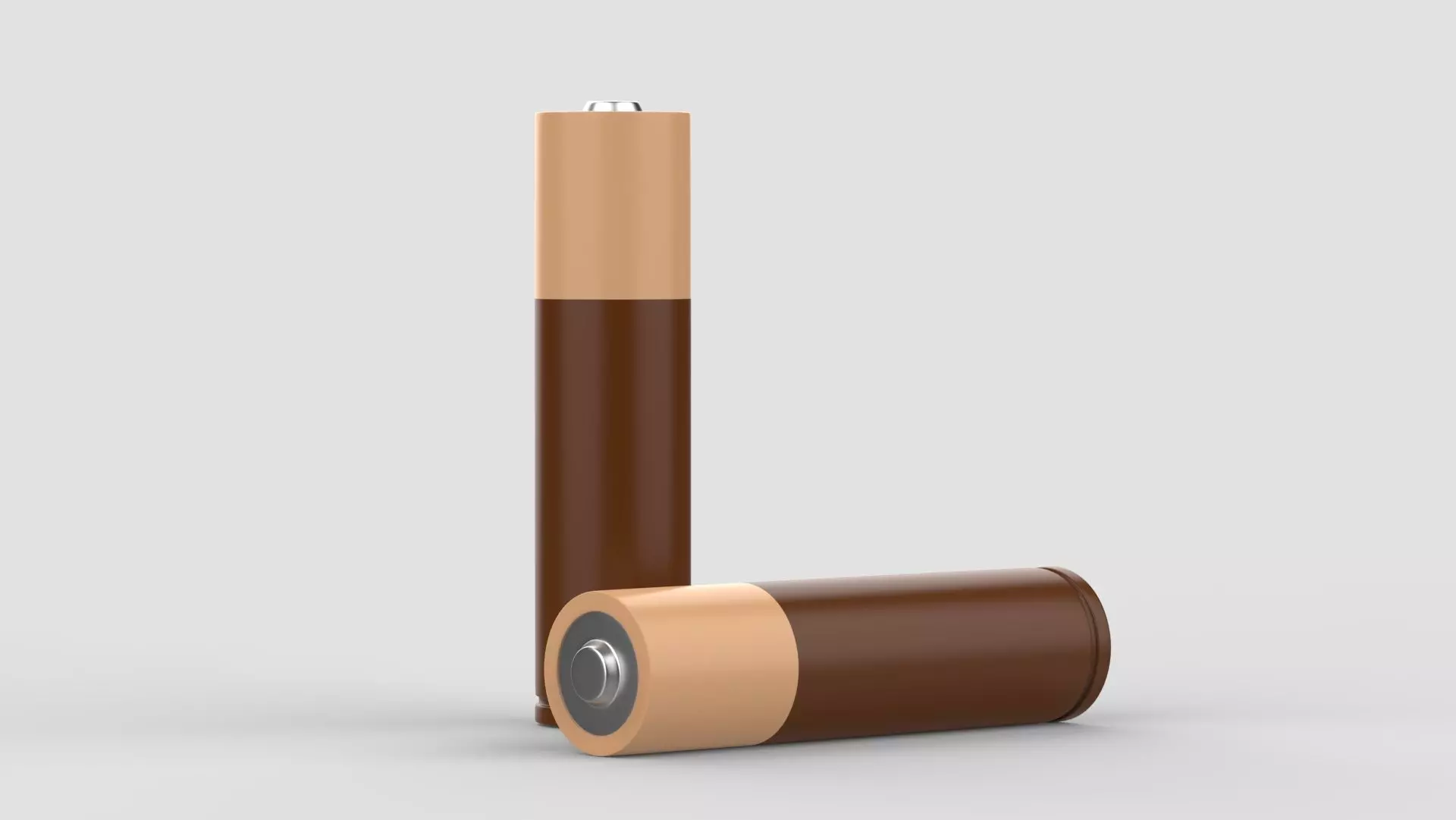 Two AA accumulator Batteries alkaline 3D model_0