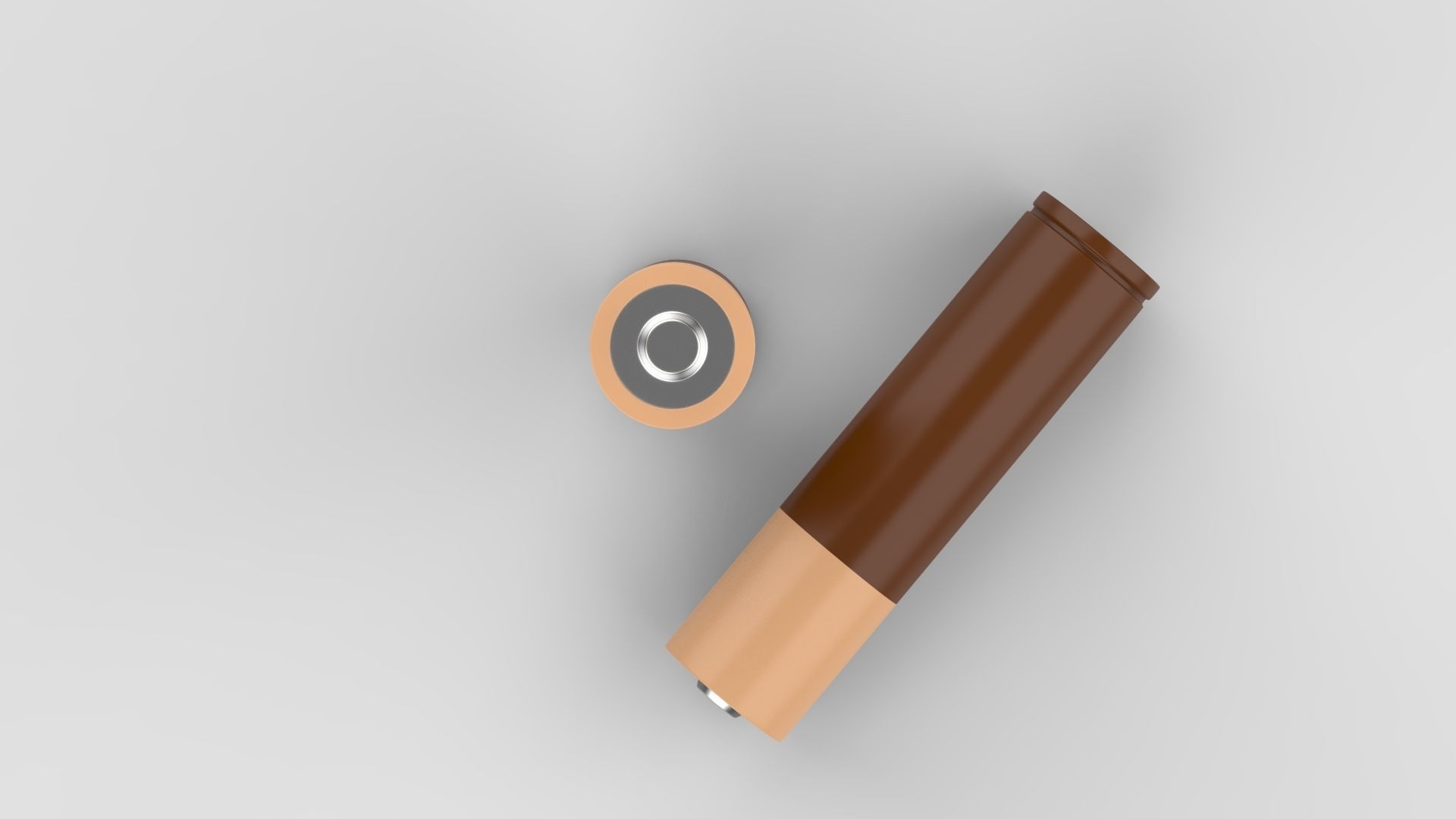 Two AA accumulator Batteries alkaline 3D model_2