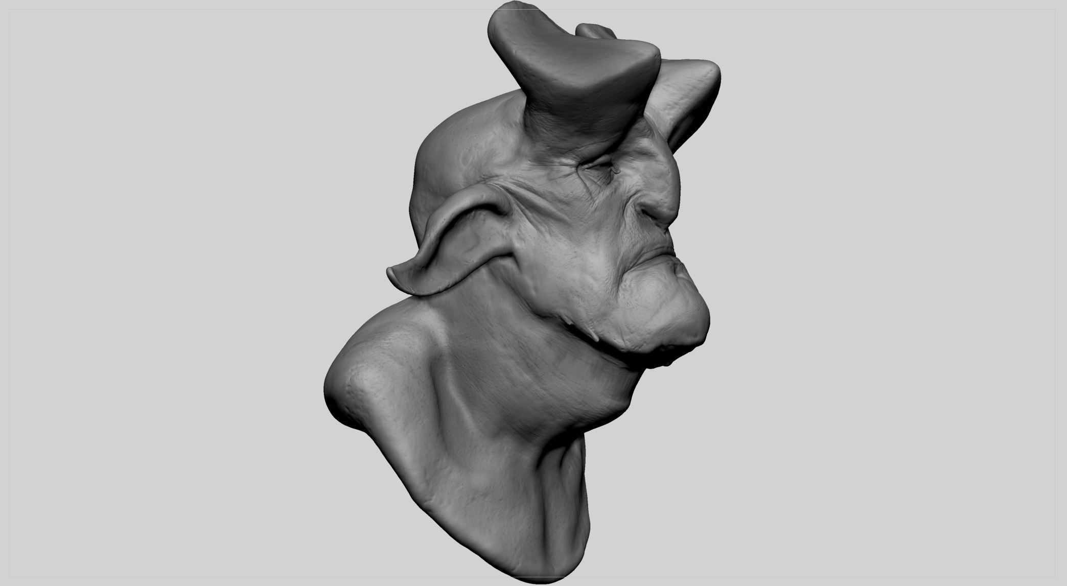 Creature Head v12 3D model_1