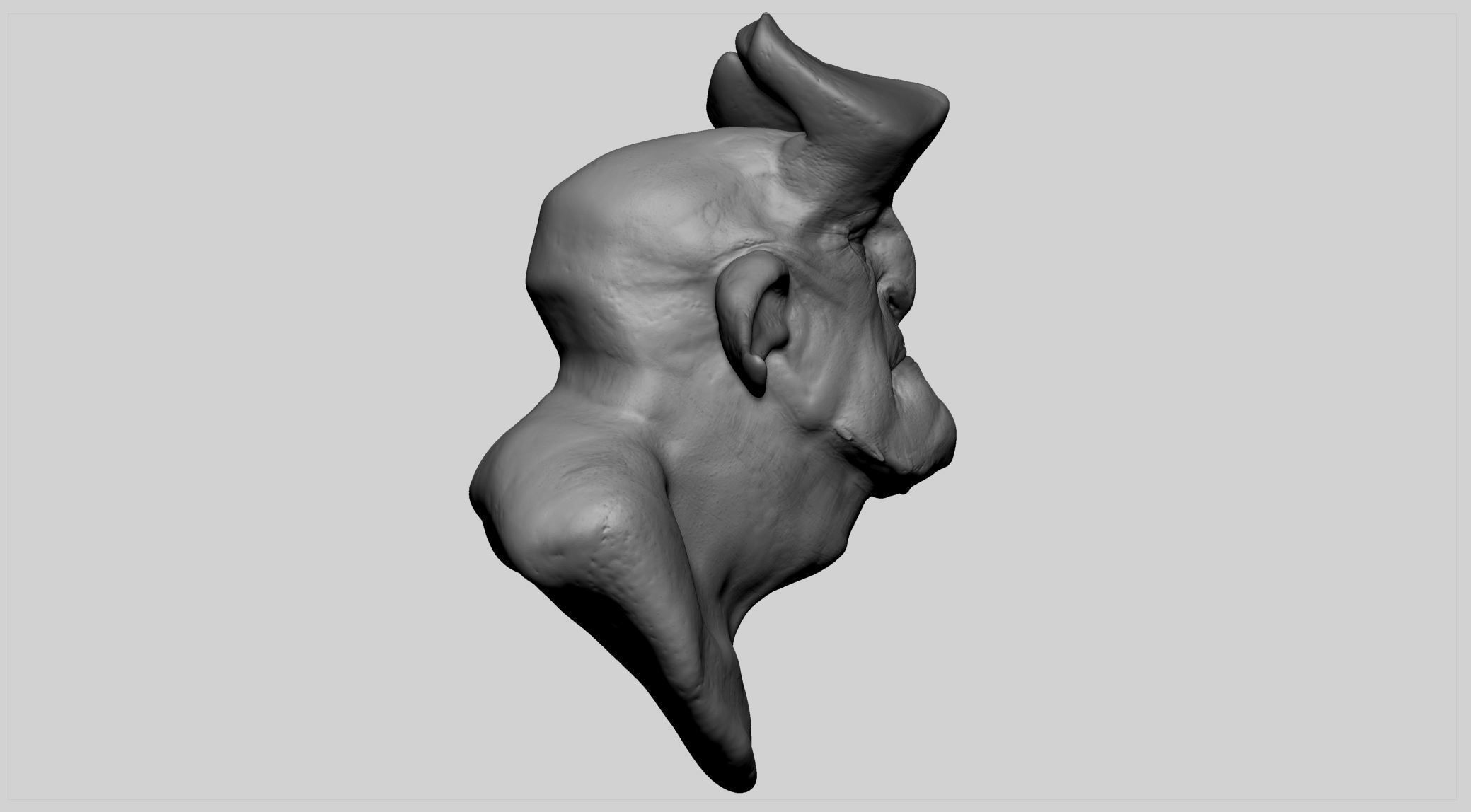 Creature Head v12 3D model_2
