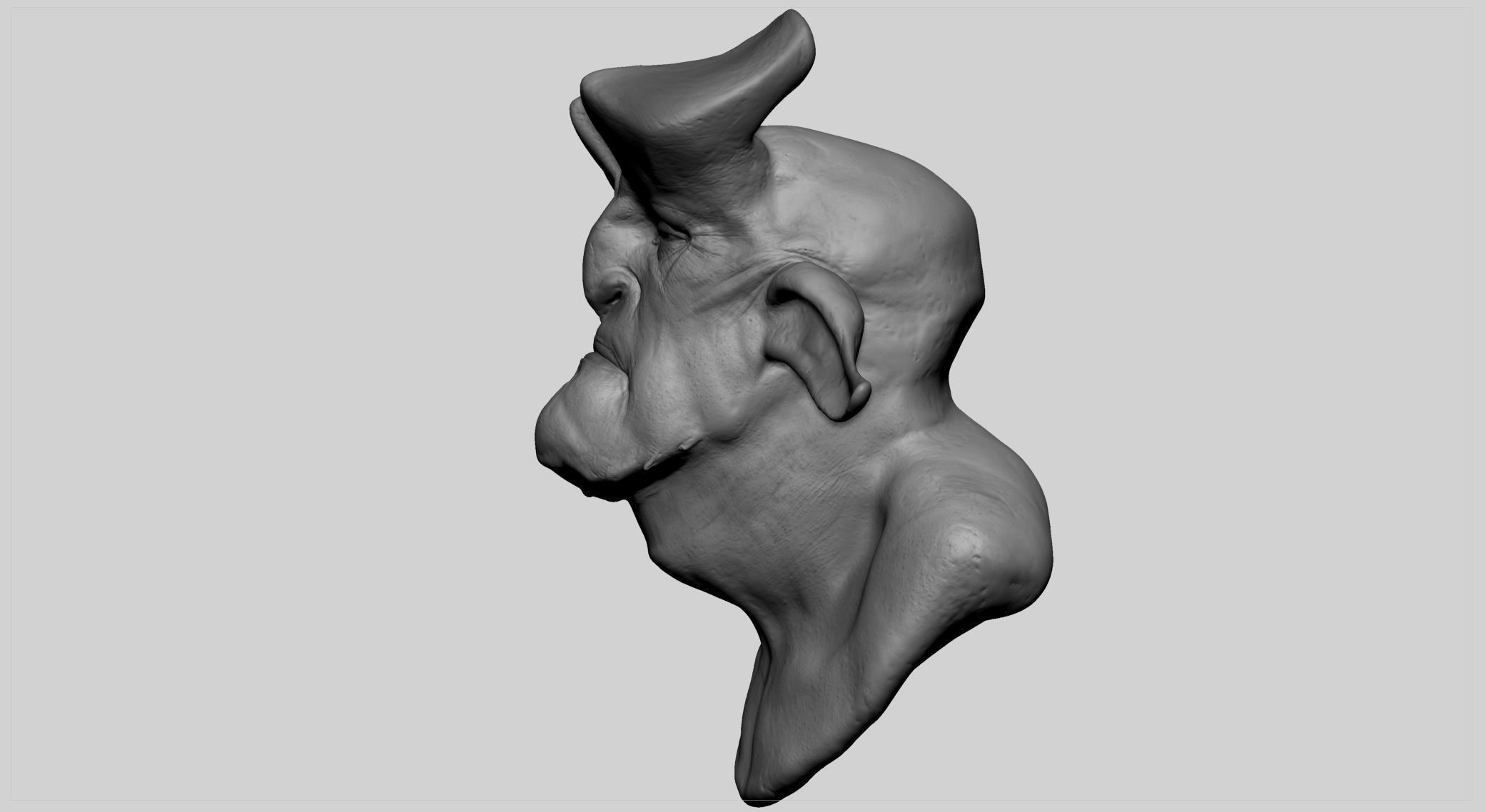 Creature Head v12 3D model_5