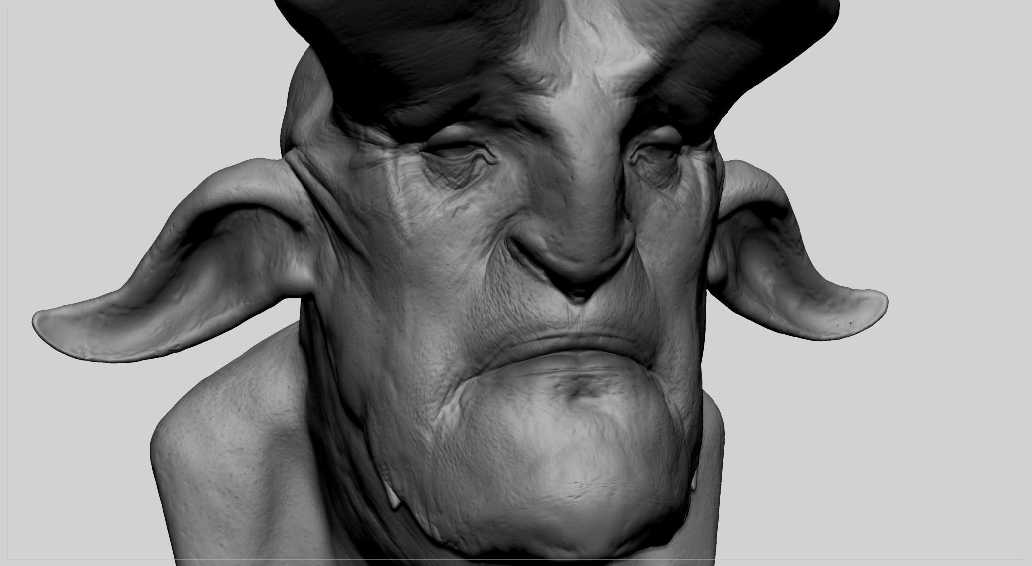 Creature Head v12 3D model_7