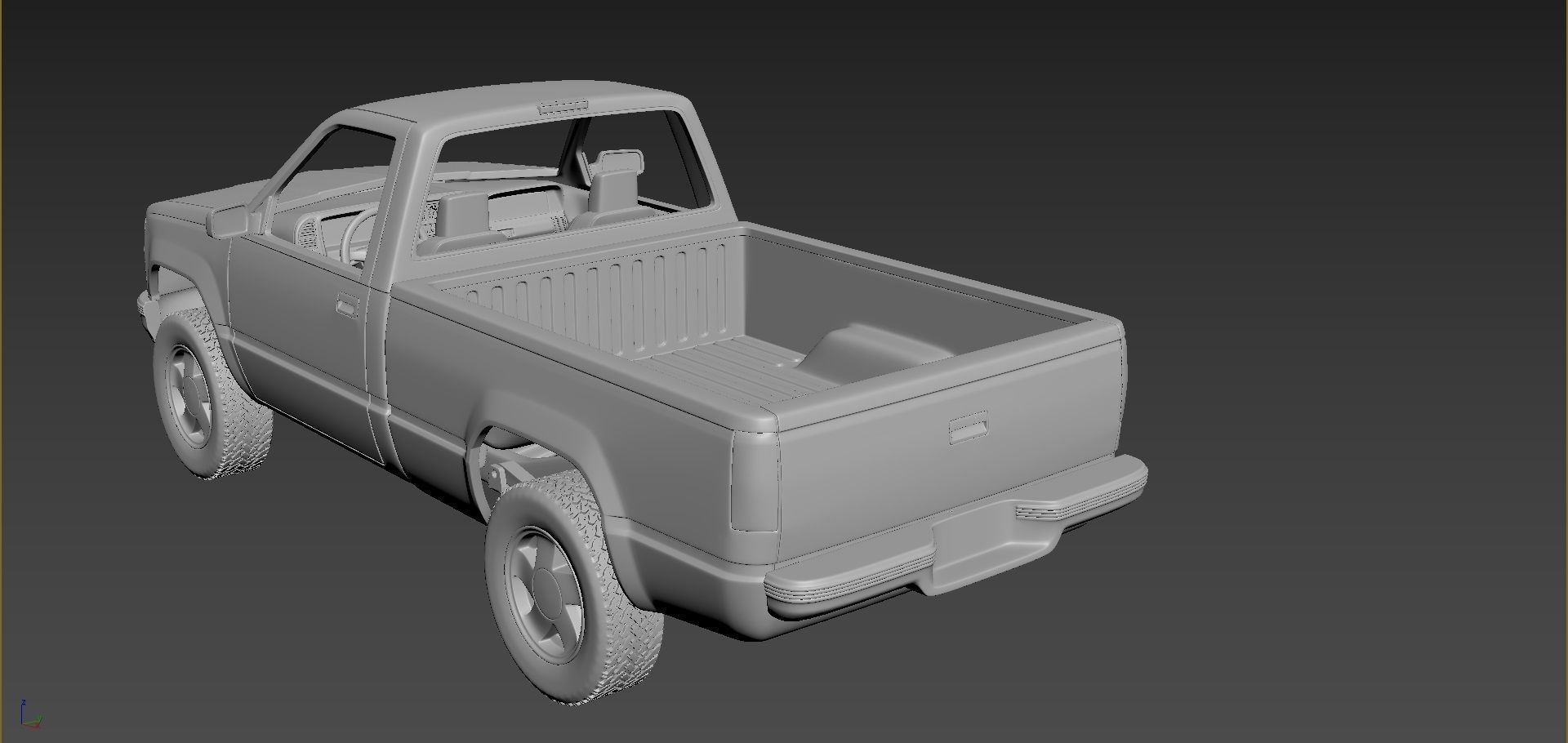 GMC Sierra 1997 Regular Cab 3D print model_6
