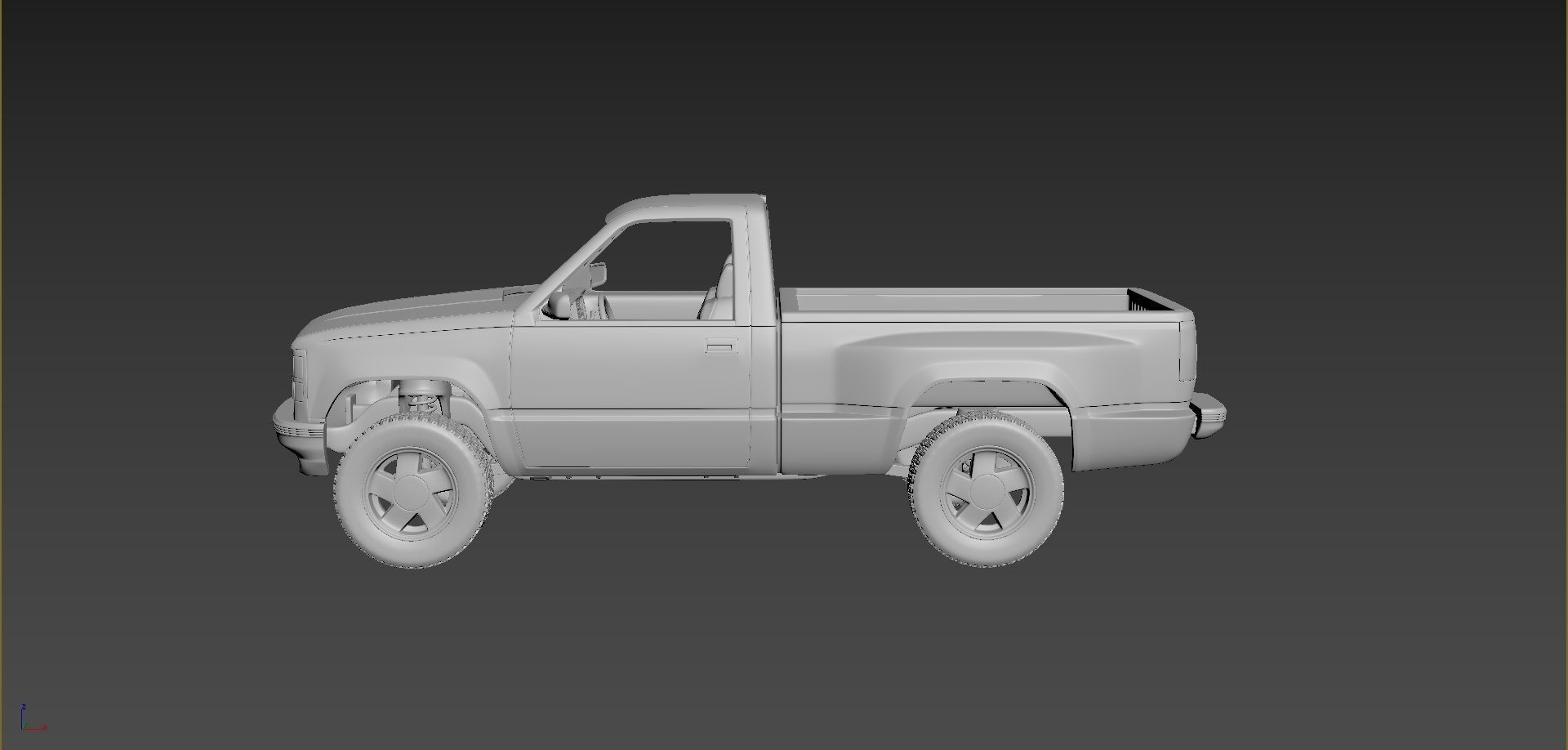 GMC Sierra 1997 Regular Cab 3D print model_1