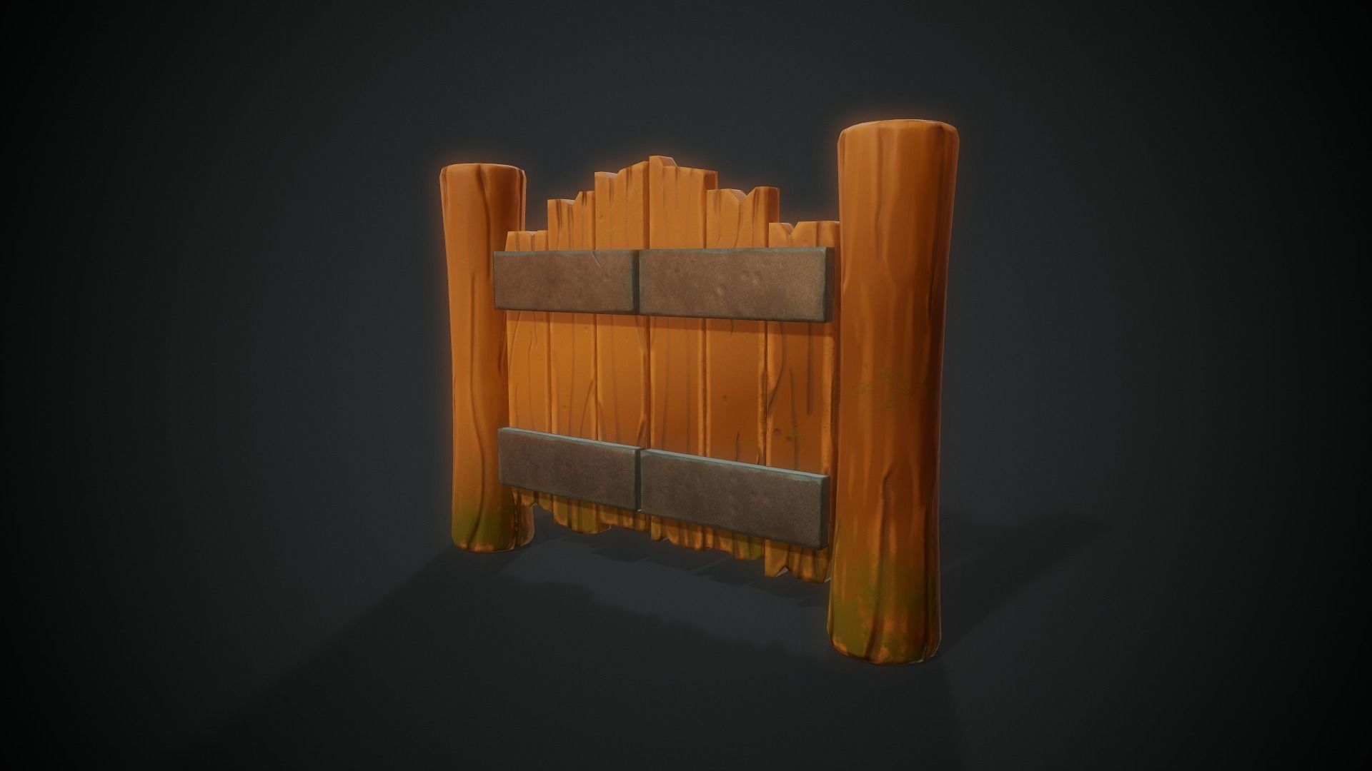 Stylized Gate - Tutorial Included Low-poly 3D model_4