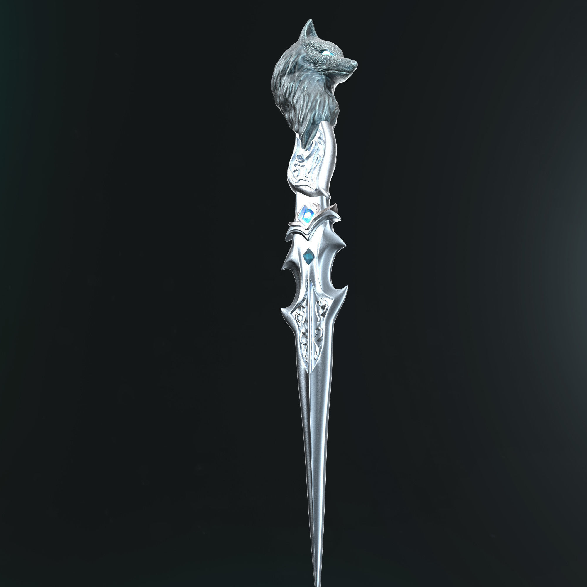 Shewoulf Dagger 3D print model_25