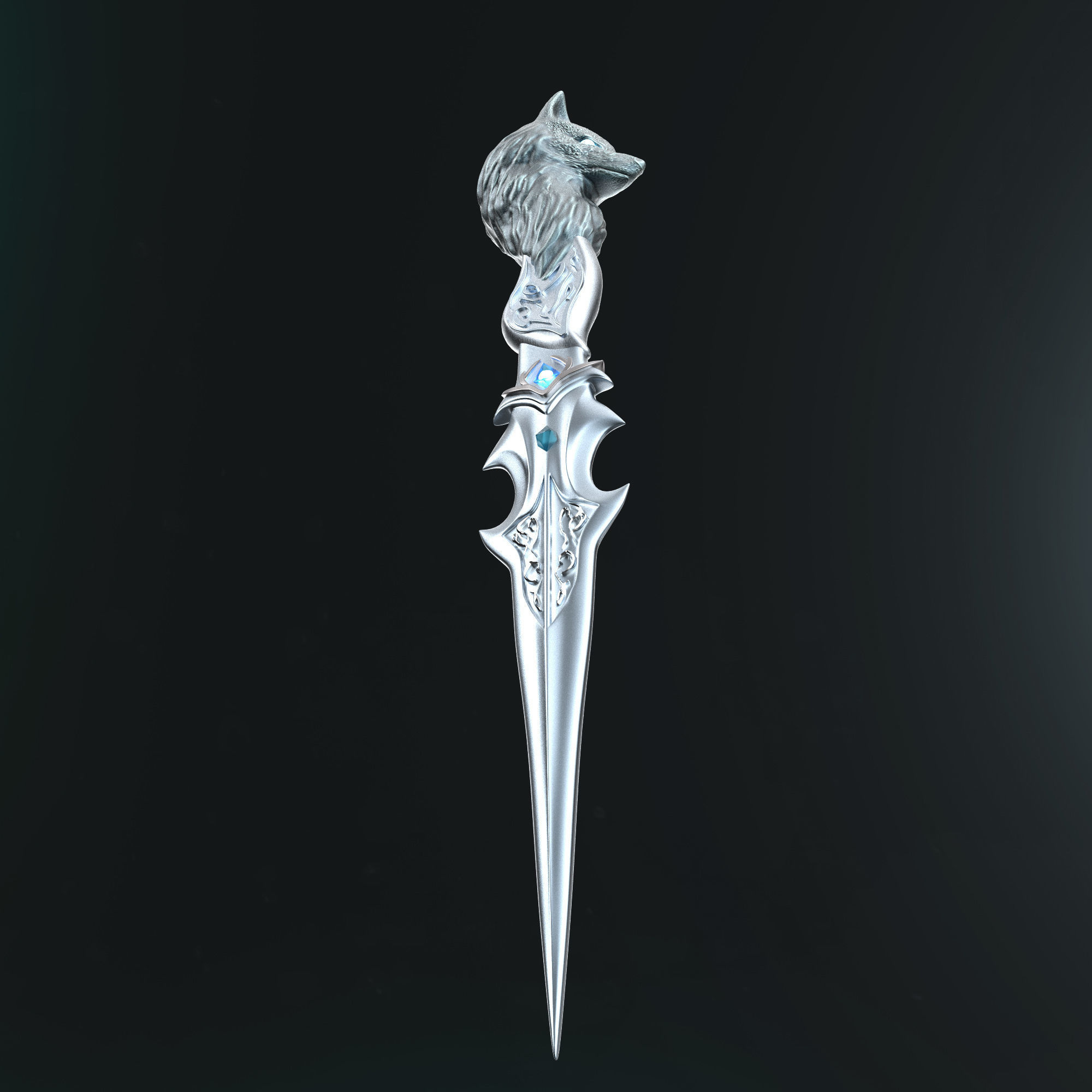 Shewoulf Dagger 3D print model_10