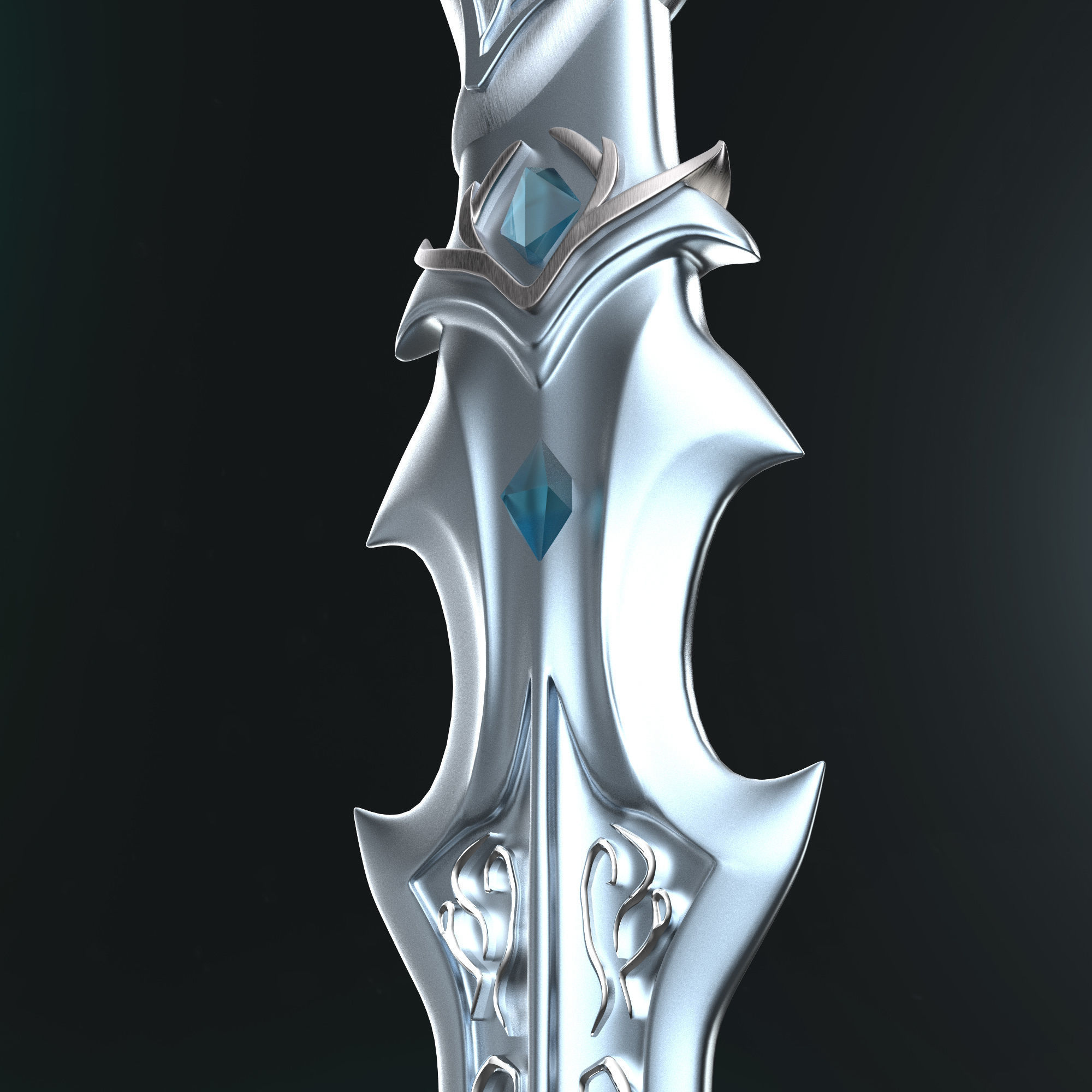 Shewoulf Dagger 3D print model_14