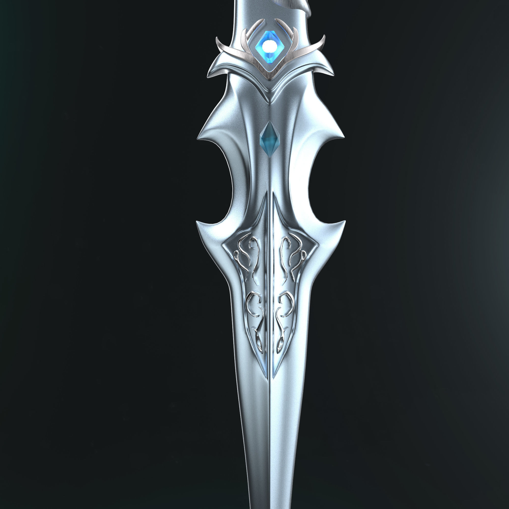 Shewoulf Dagger 3D print model_11