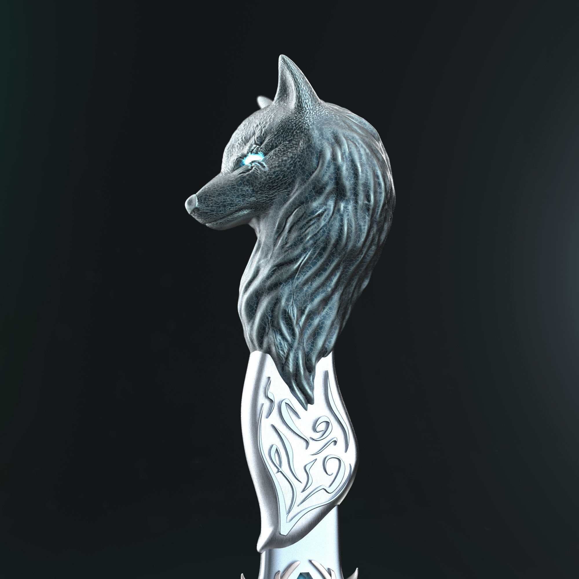 Shewoulf Dagger 3D print model_5