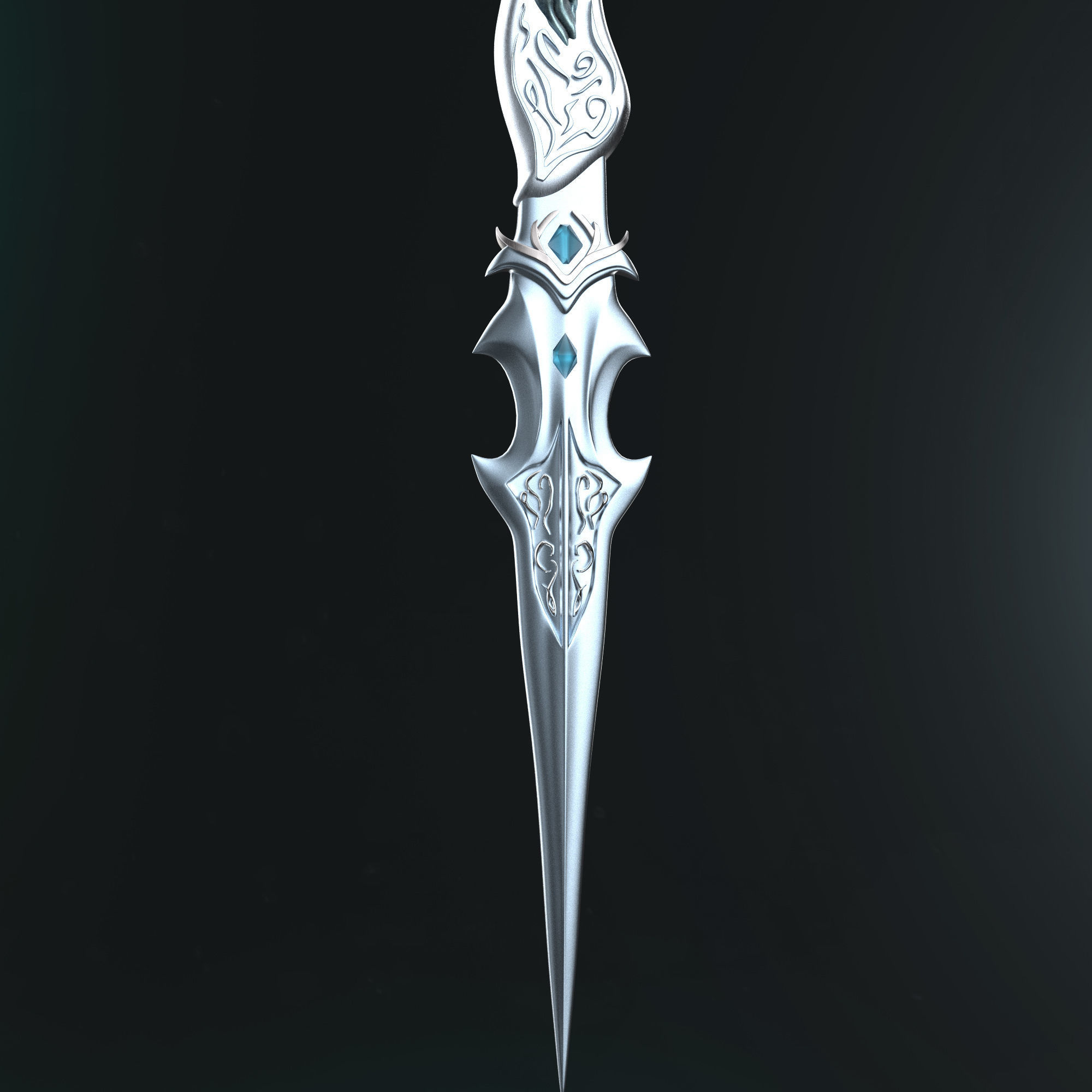 Shewoulf Dagger 3D print model_15