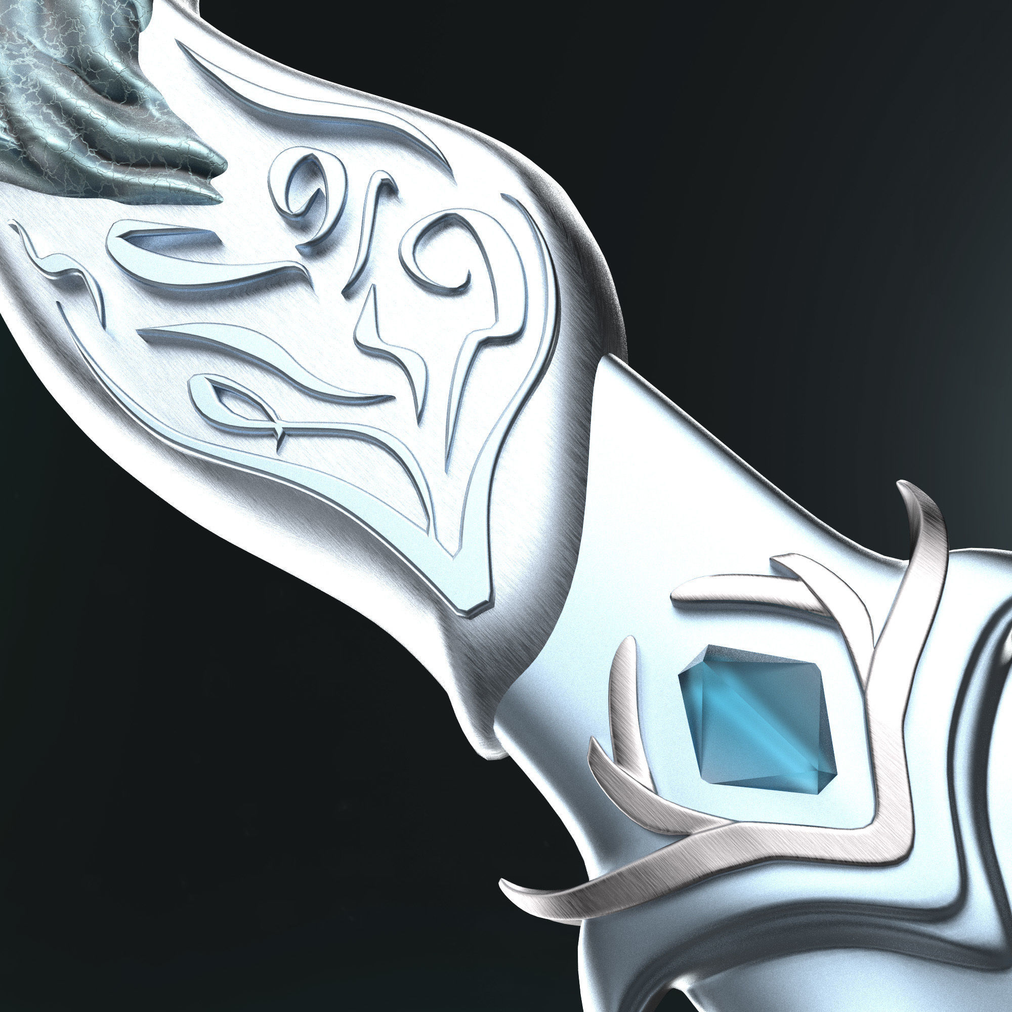 Shewoulf Dagger 3D print model_21