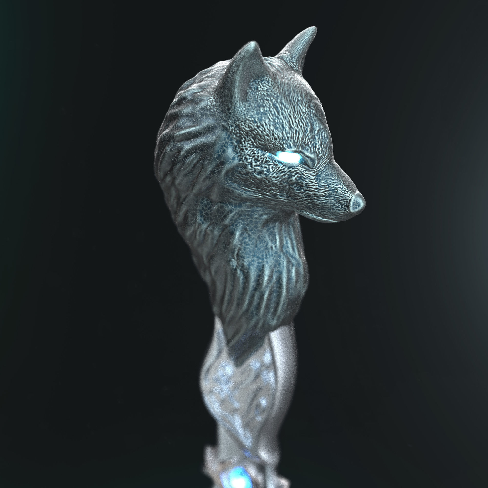 Shewoulf Dagger 3D print model_3