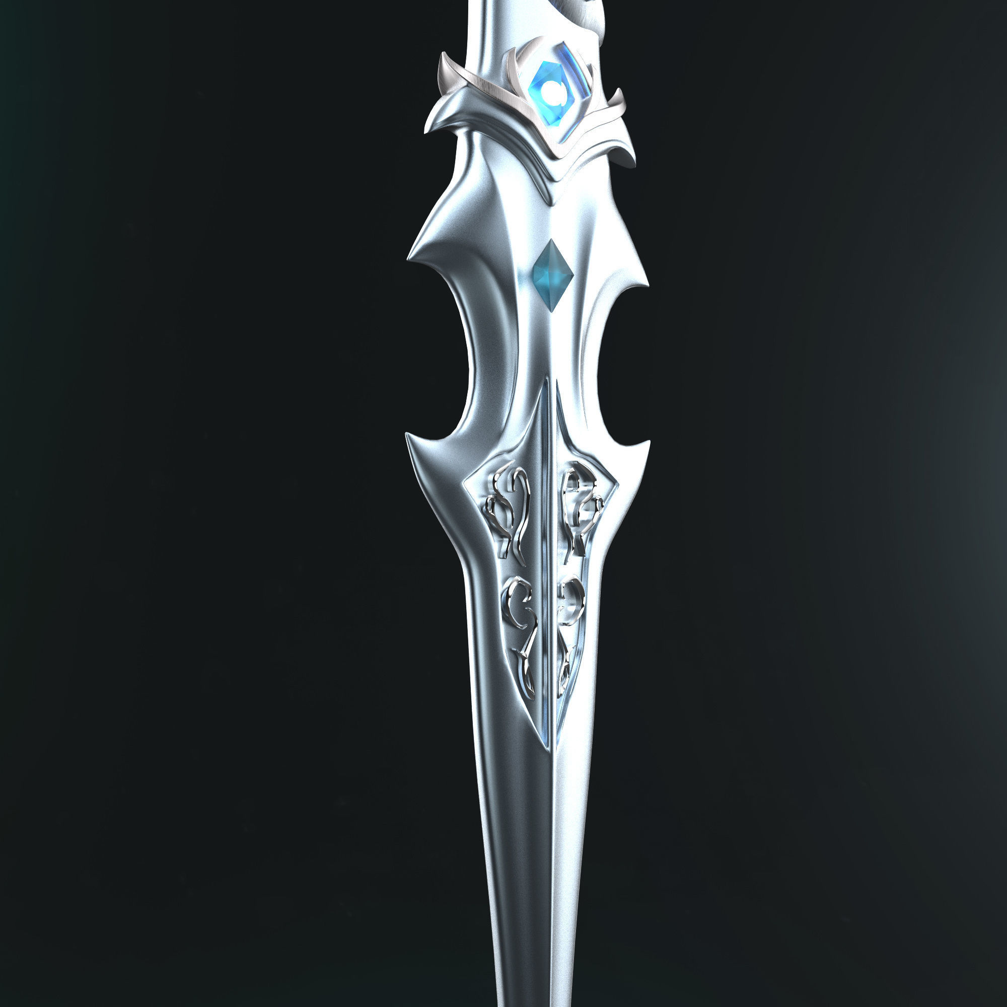 Shewoulf Dagger 3D print model_12