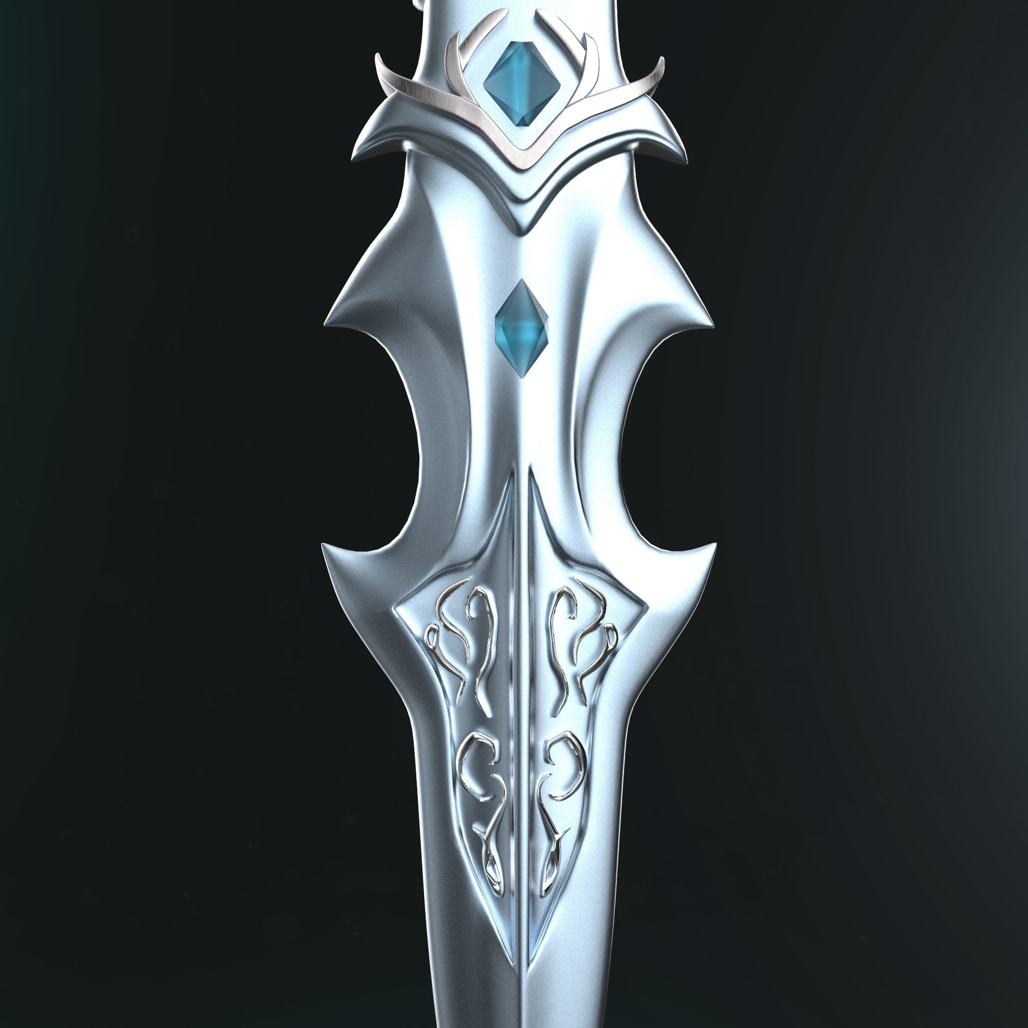 Shewoulf Dagger 3D print model_8