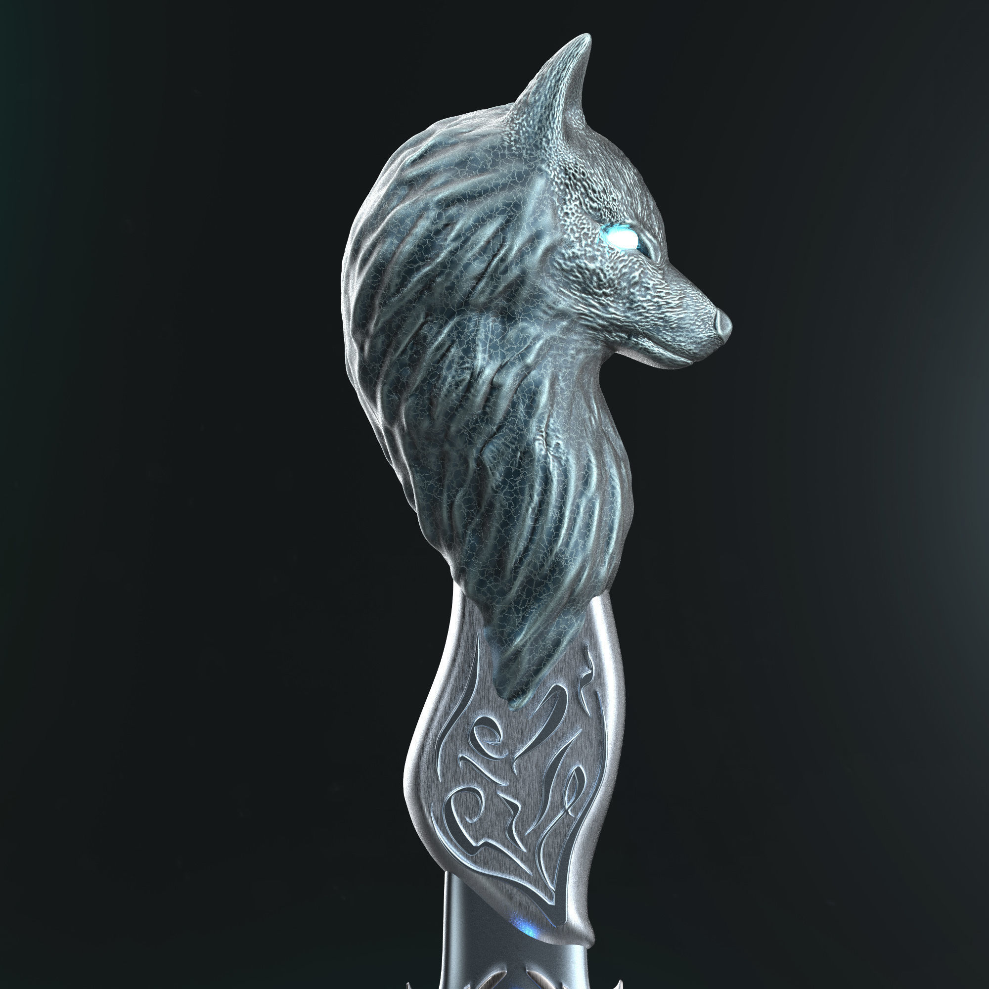 Shewoulf Dagger 3D print model_4