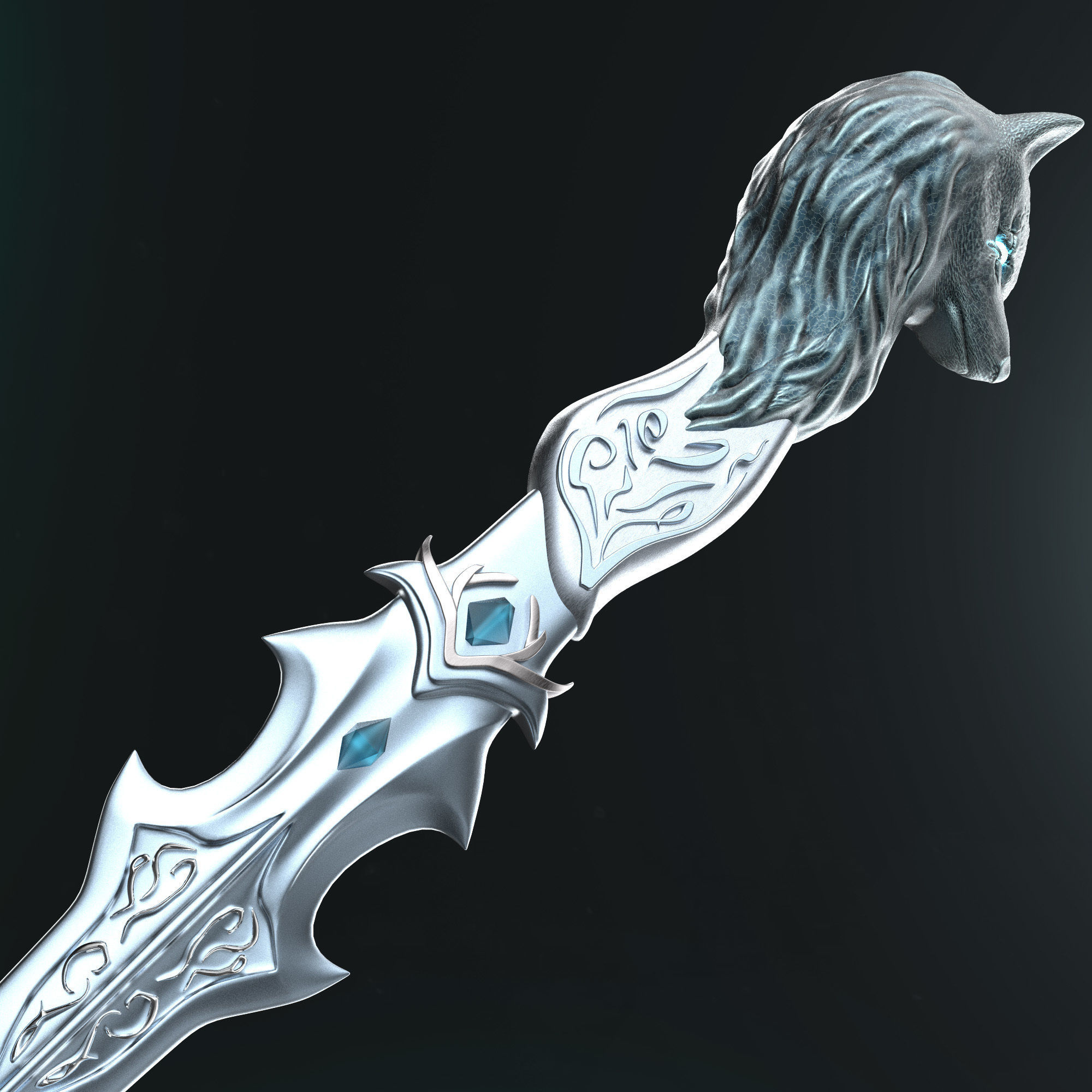 Shewoulf Dagger 3D print model_23