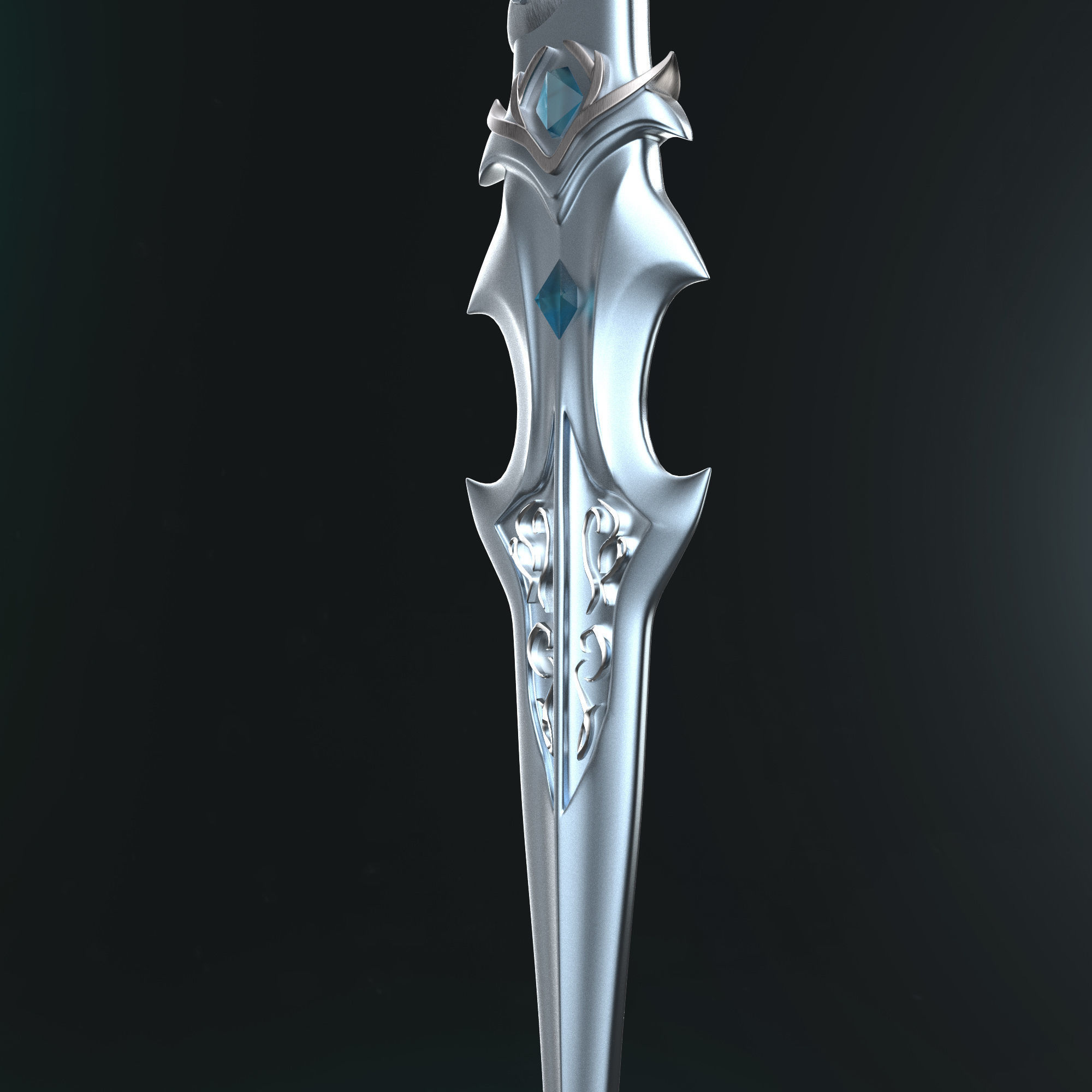 Shewoulf Dagger 3D print model_13