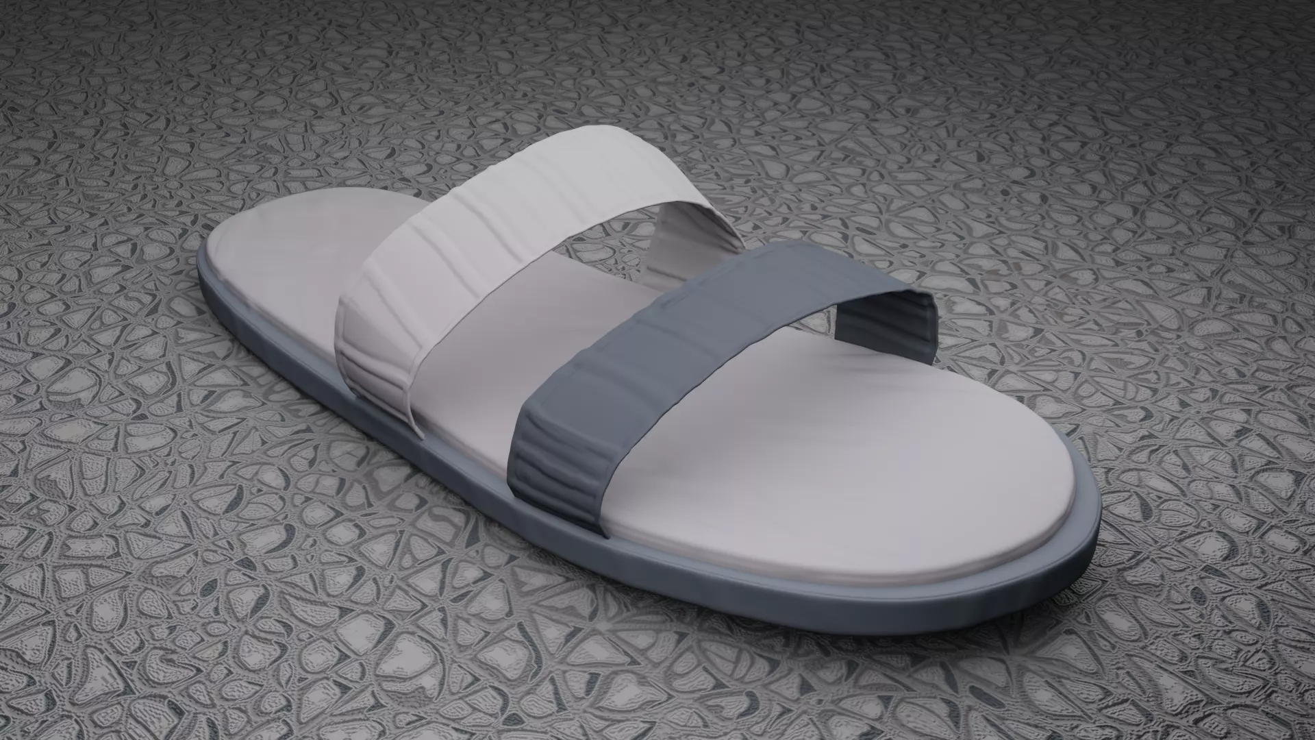 Flip flop design  Low-poly 3D model_0
