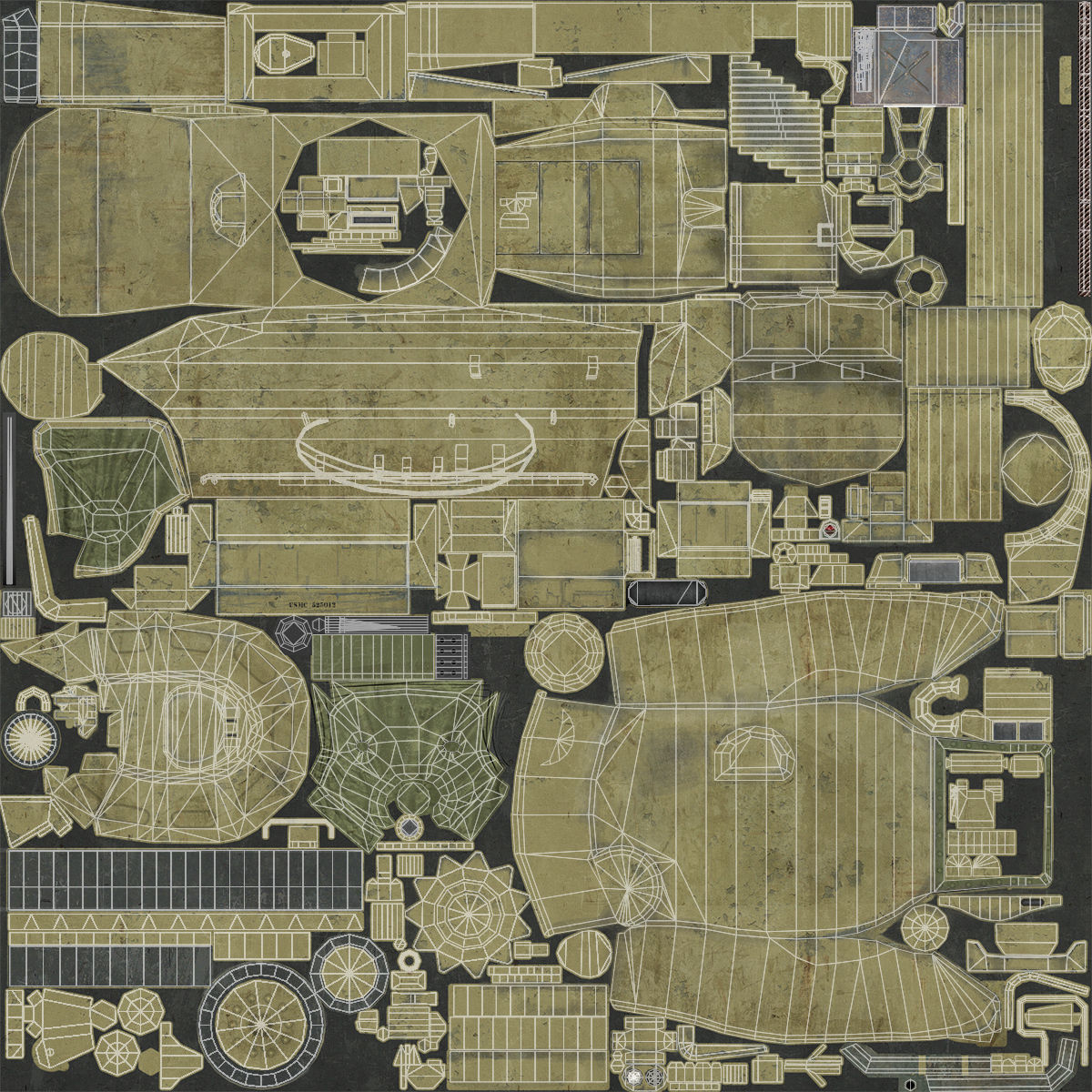 M60A1 Tank Low-Poly Low-poly 3D model_8