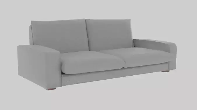 Couch two seat fabric and leather 