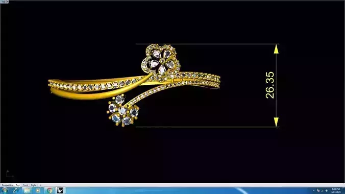 bracelets gold ring on computer screen