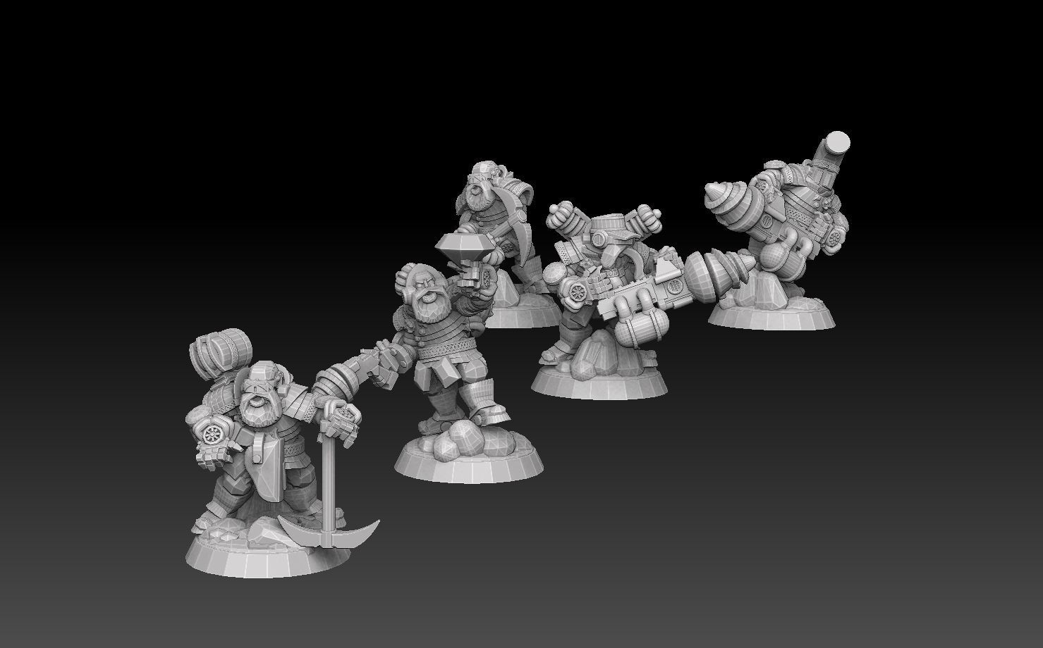 Astroknight Dwarf Extractors Megapack 3D print model_2