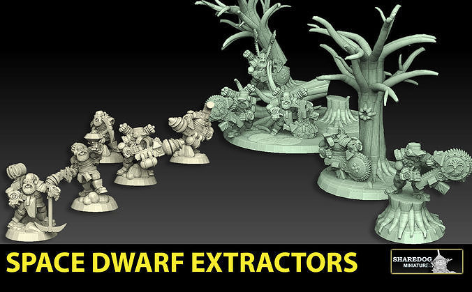 Astroknight Dwarf Extractors Megapack 3D print model