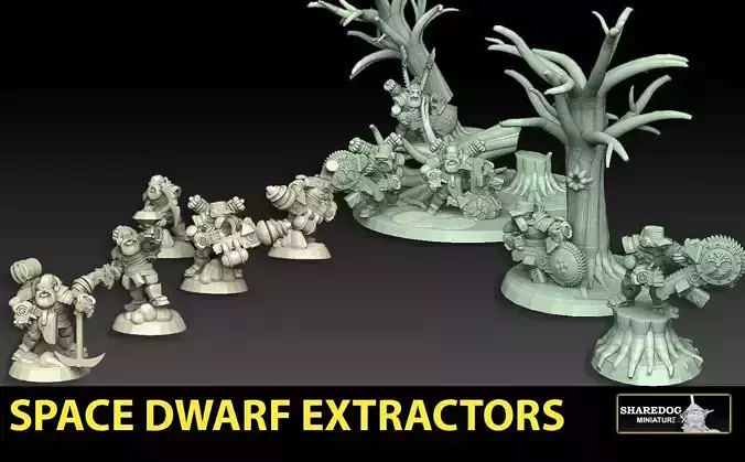 Astroknight Dwarf Extractors Megapack 3D print model