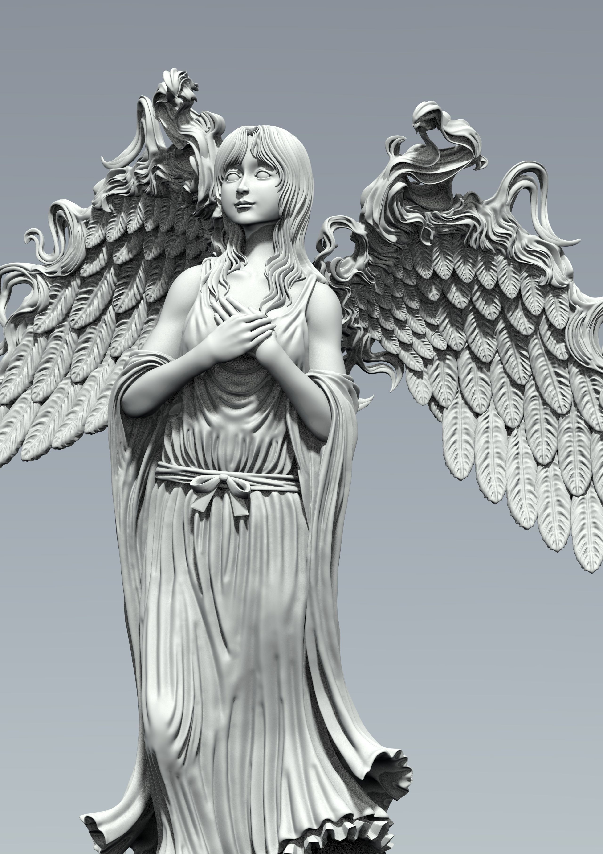 3D Game Assets 3D Printed Models Angel Figures 3D print model_1