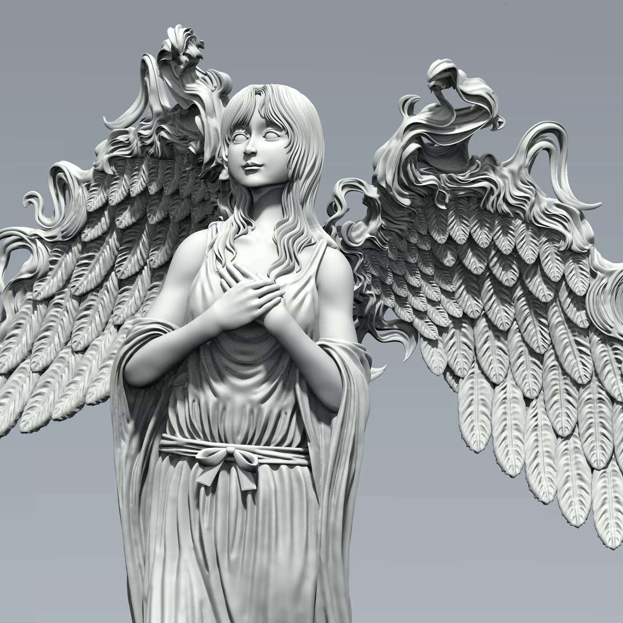 3D Game Assets 3D Printed Models Angel Figures 3D print model_0