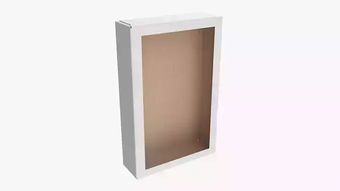 Box with window cardboard 01